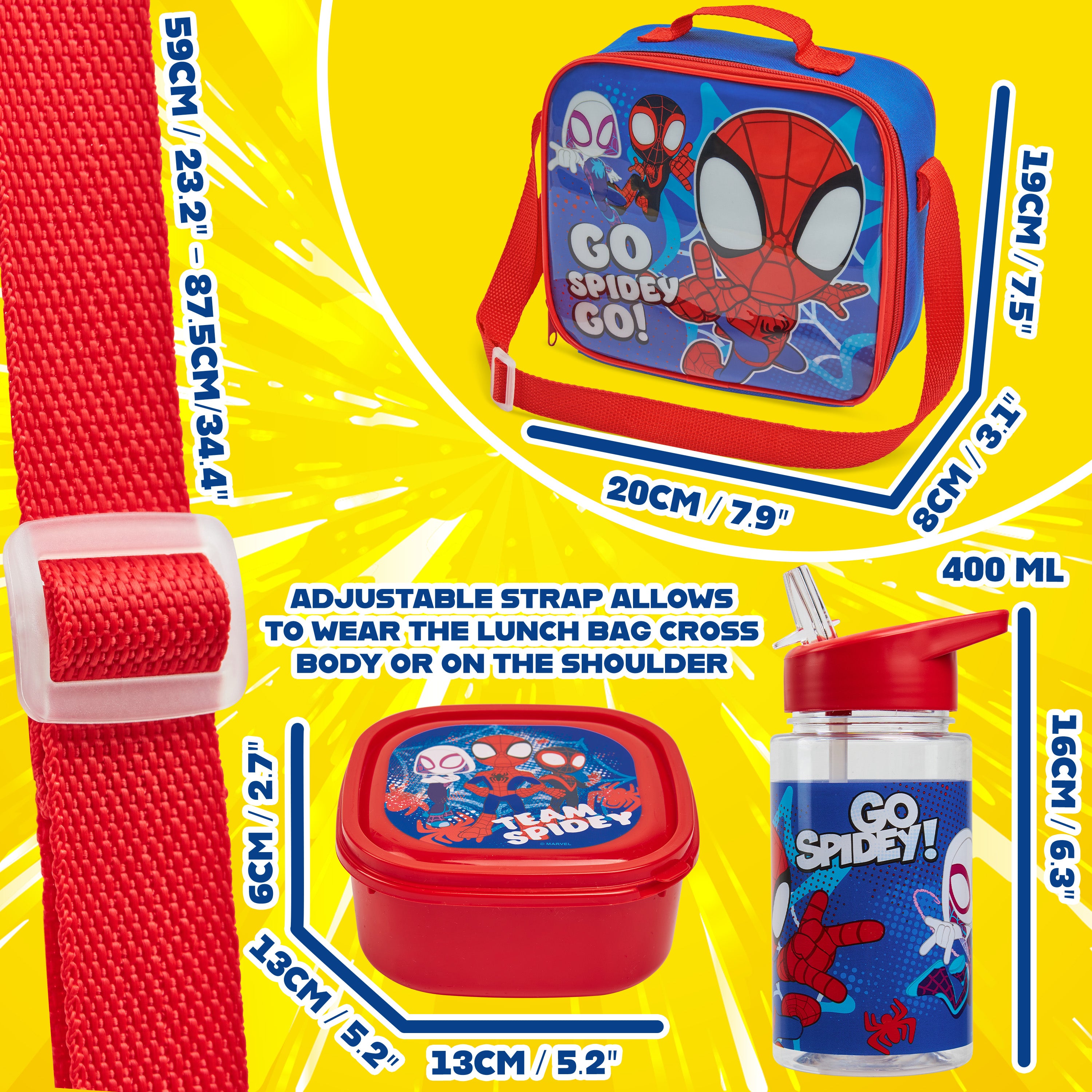marvel-spidey-set-go-ter-enfant-3-pcs-sac-isotherme image 6