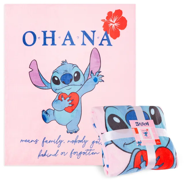 disney-stitch-plaid-polaire-rose-150x130-cm-canap-lit image 1