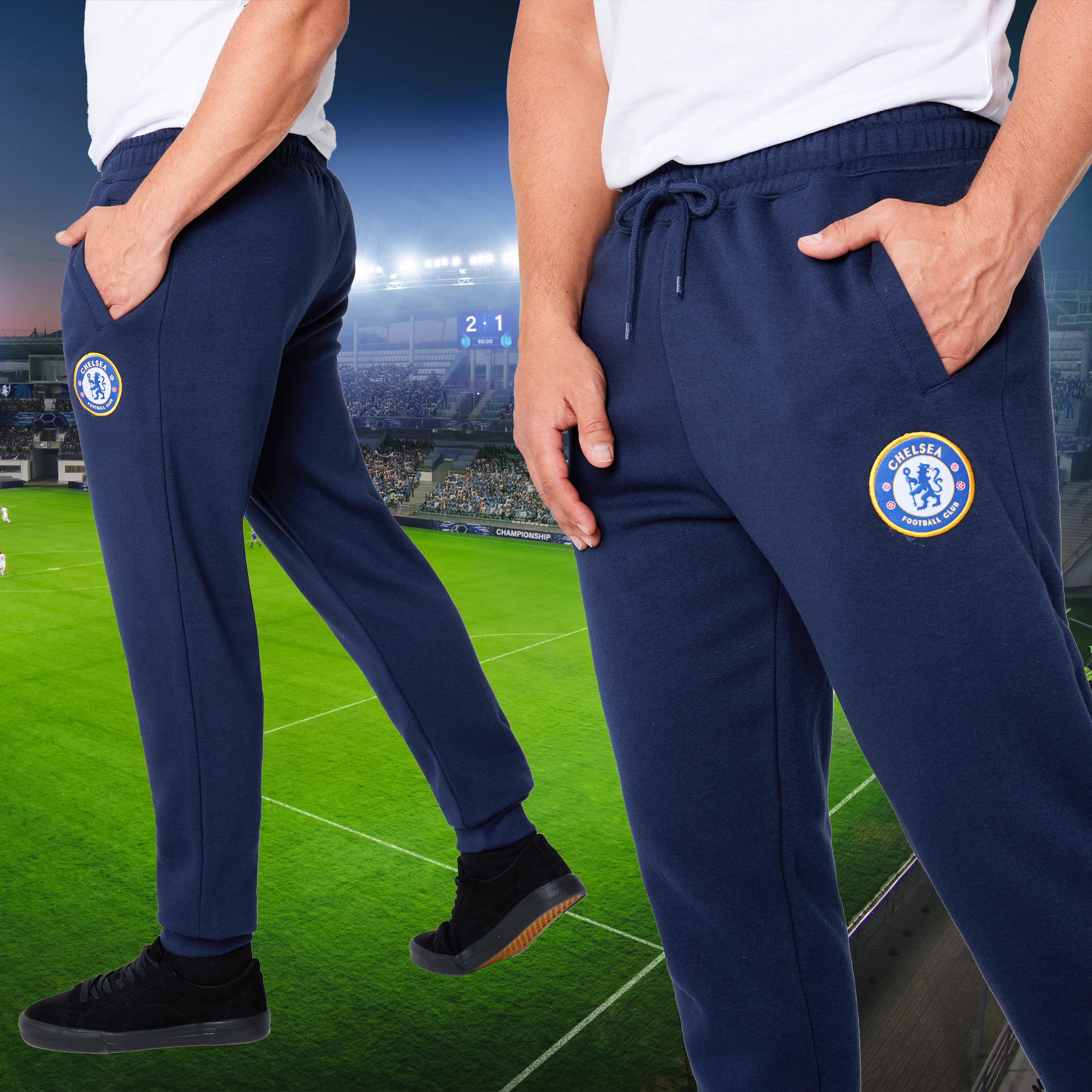 chelsea-jogging-homme-molleton-poches-logo-officiel image 4