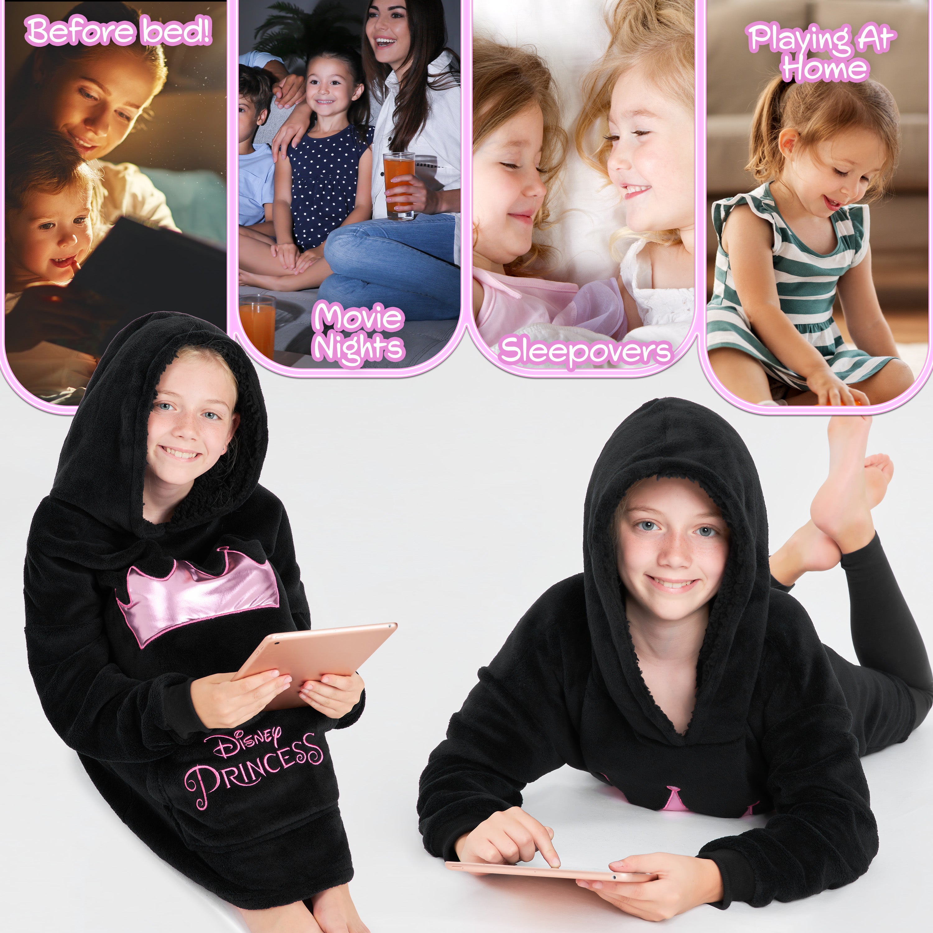 disney-sweat-plaid-enfant-princesse-taille-unique-polaire image 4