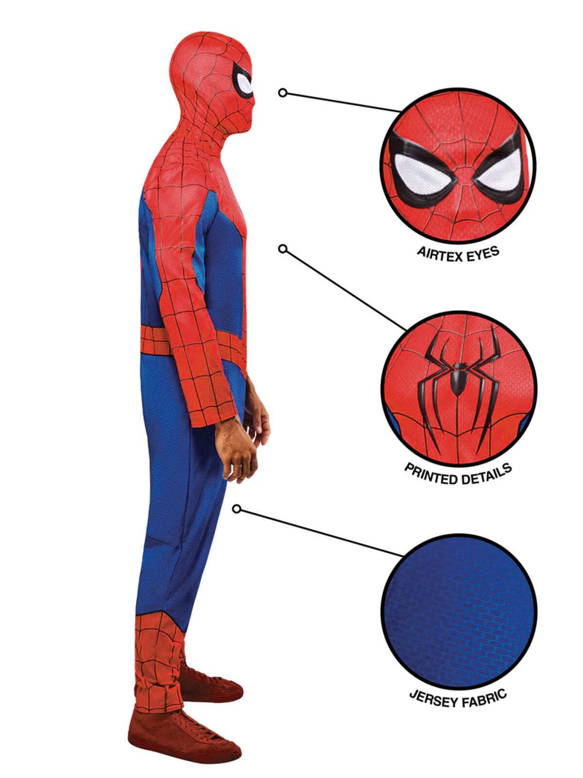 marvel-costumes-spiderman-classique-costume-homme-taille-l image 3