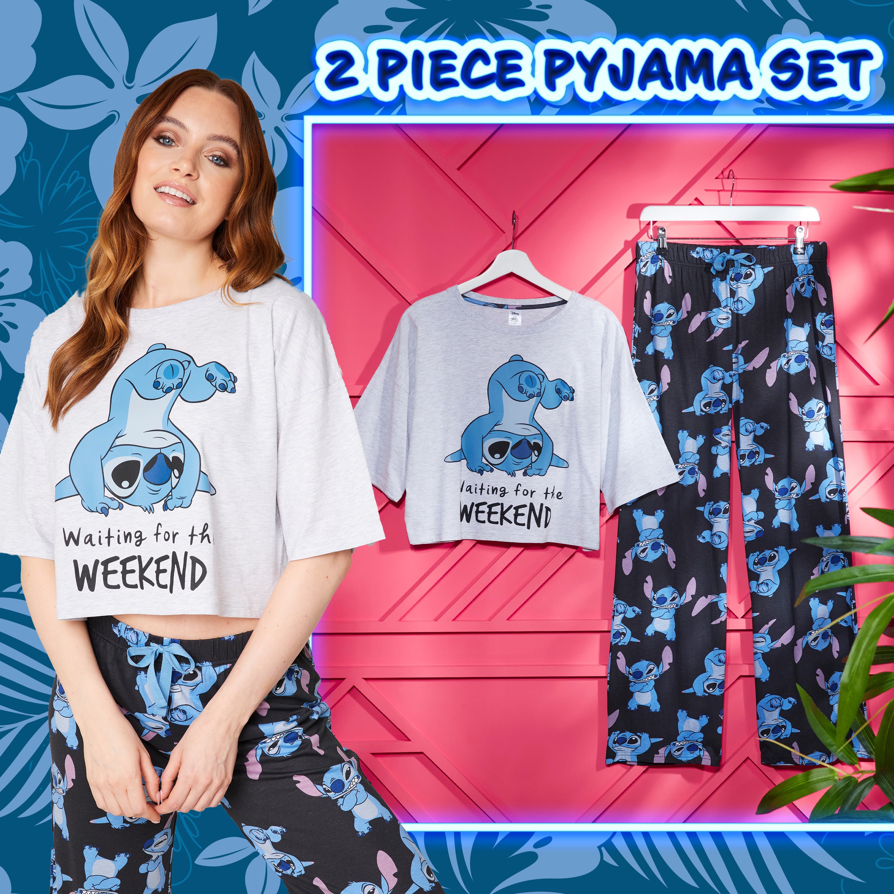 disney-stitch-pyjama-femme-2-pi-ces-stitch-taille-m image 2