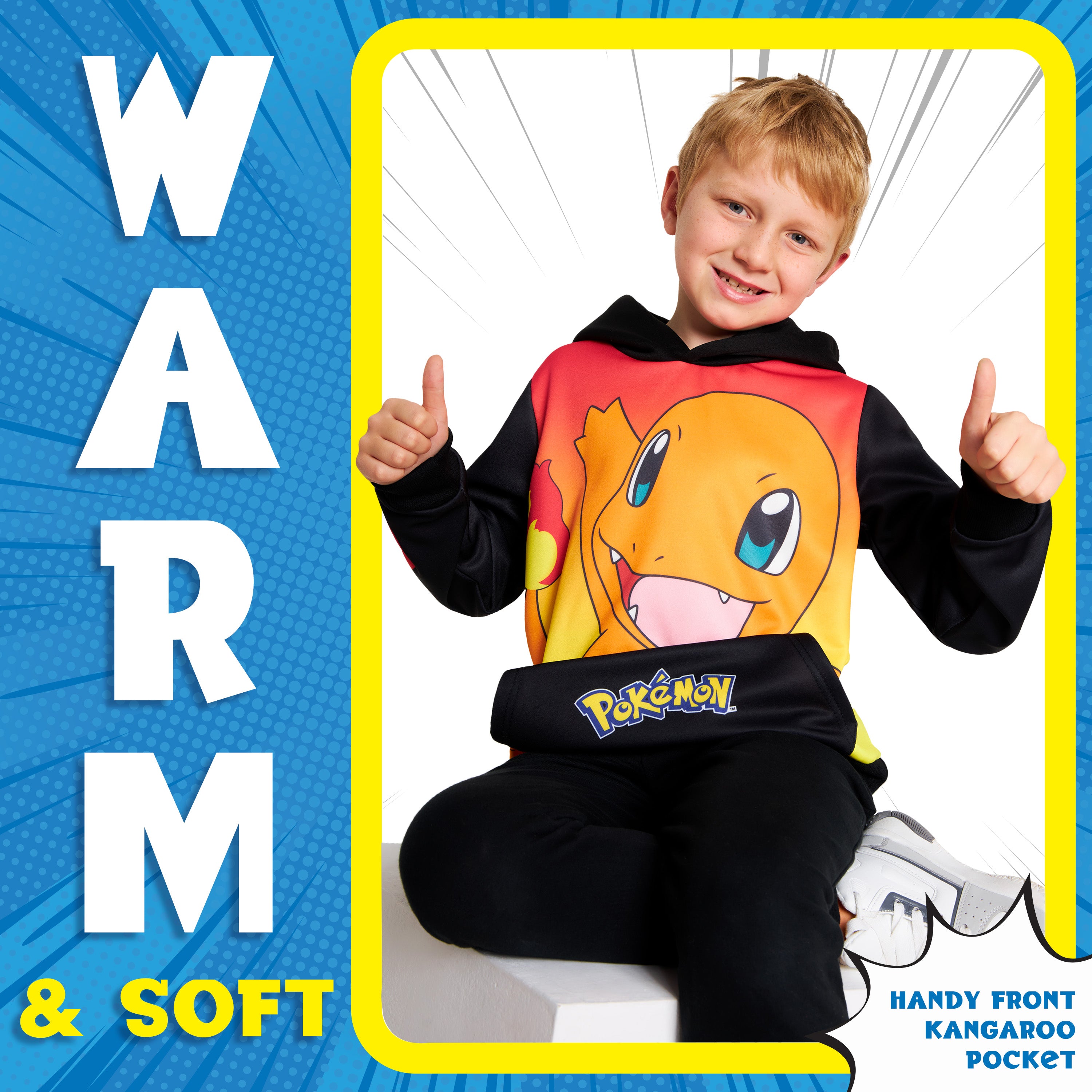 pok-mon-sweat-gar-on-capuche-pikachu-poche-7-8-ans image 4