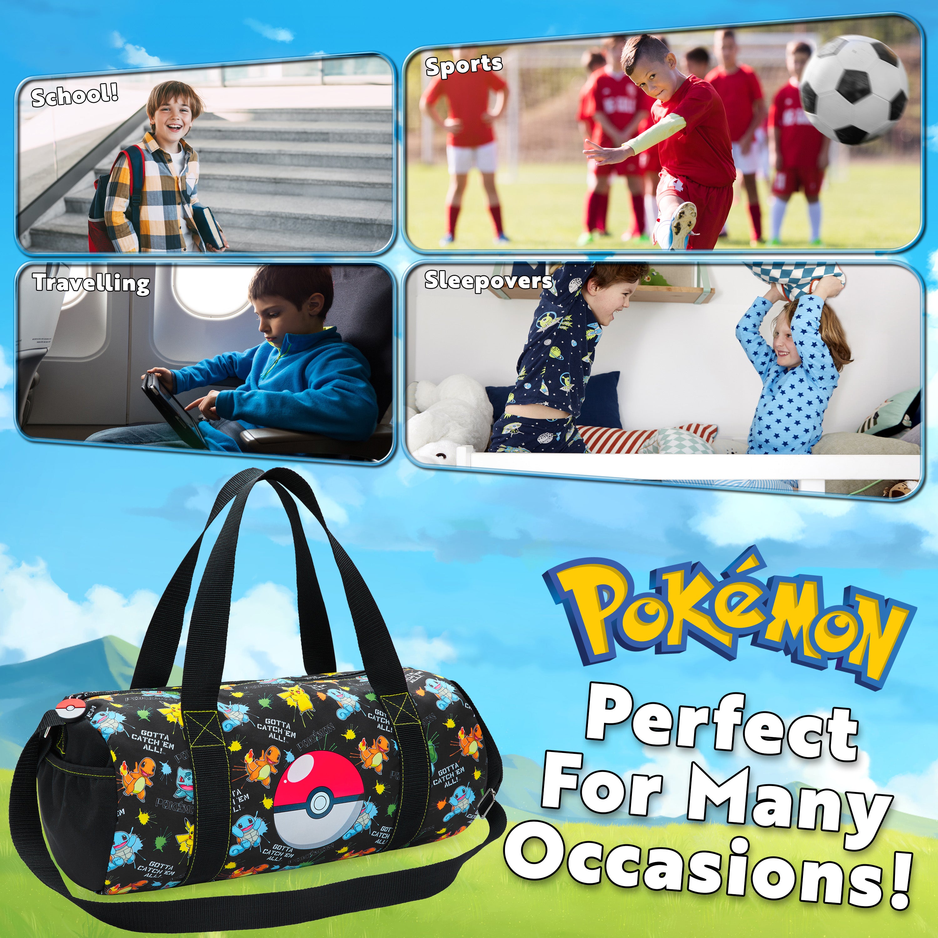 pok-mon-pikachu-sac-sport-duffle-bag-grand-holdall image 4