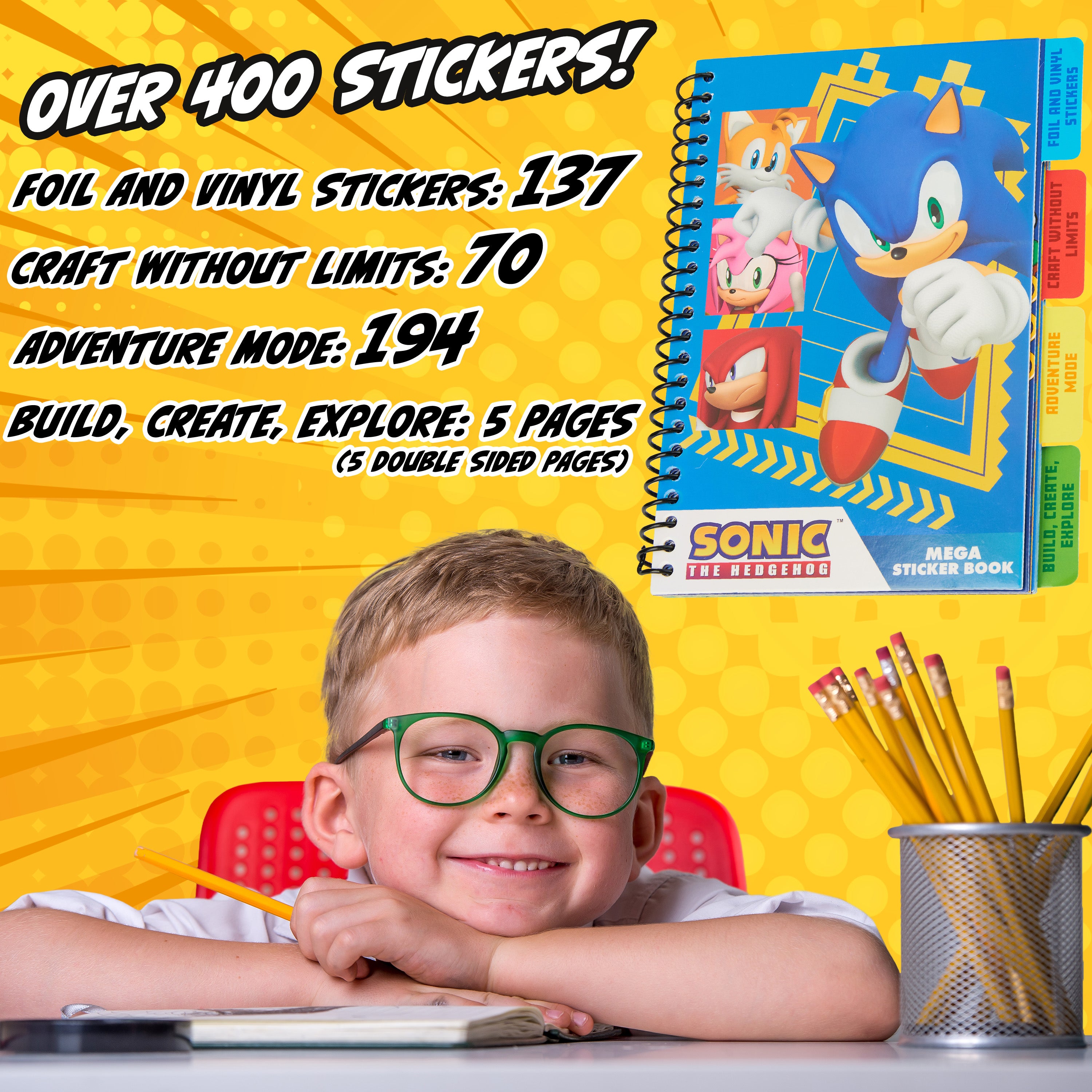 sonic-cahier-stickers-enfant-400-autocollants-28-planches image 3