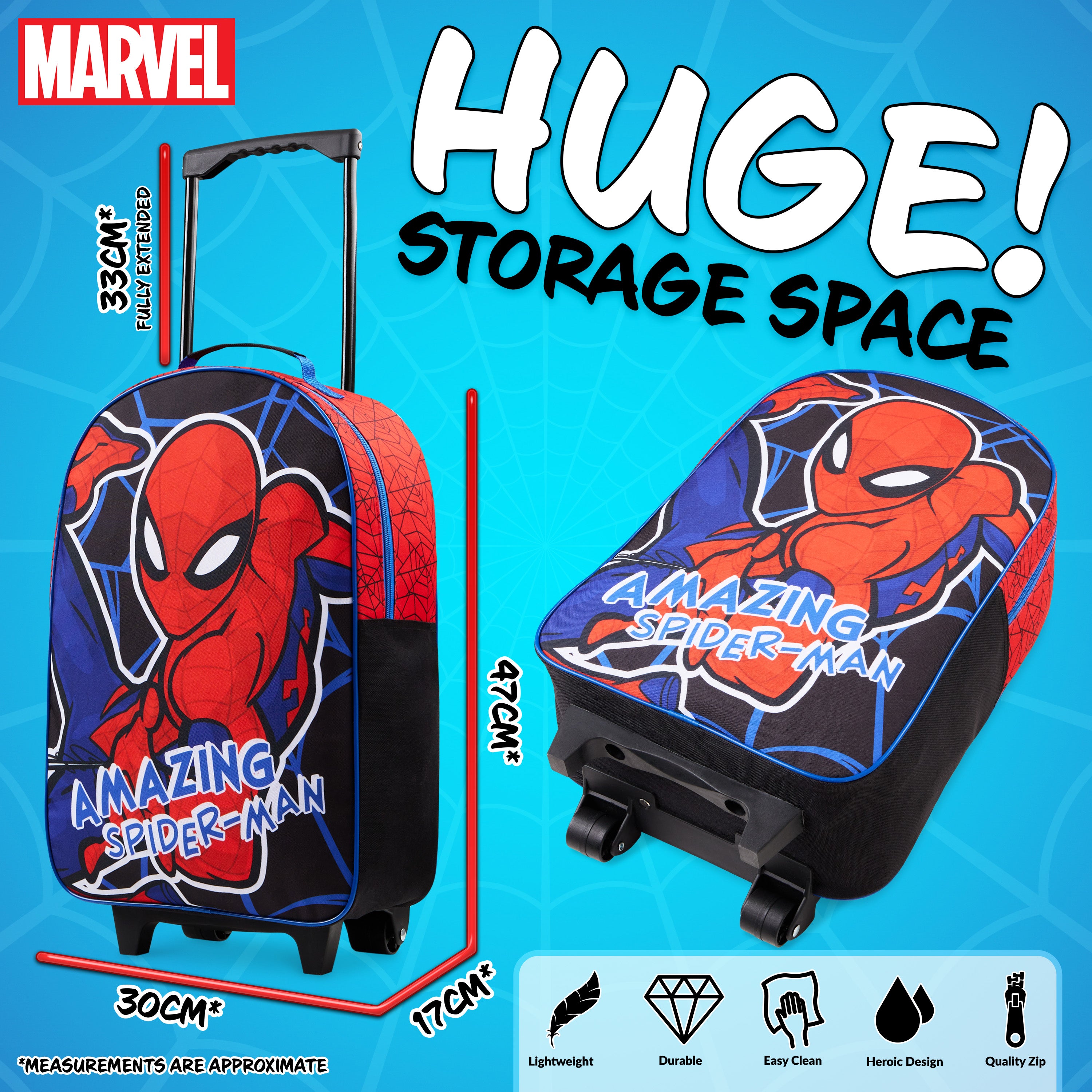 marvel-avengers-valise-cabine-spiderman-enfant-roulettes image 4