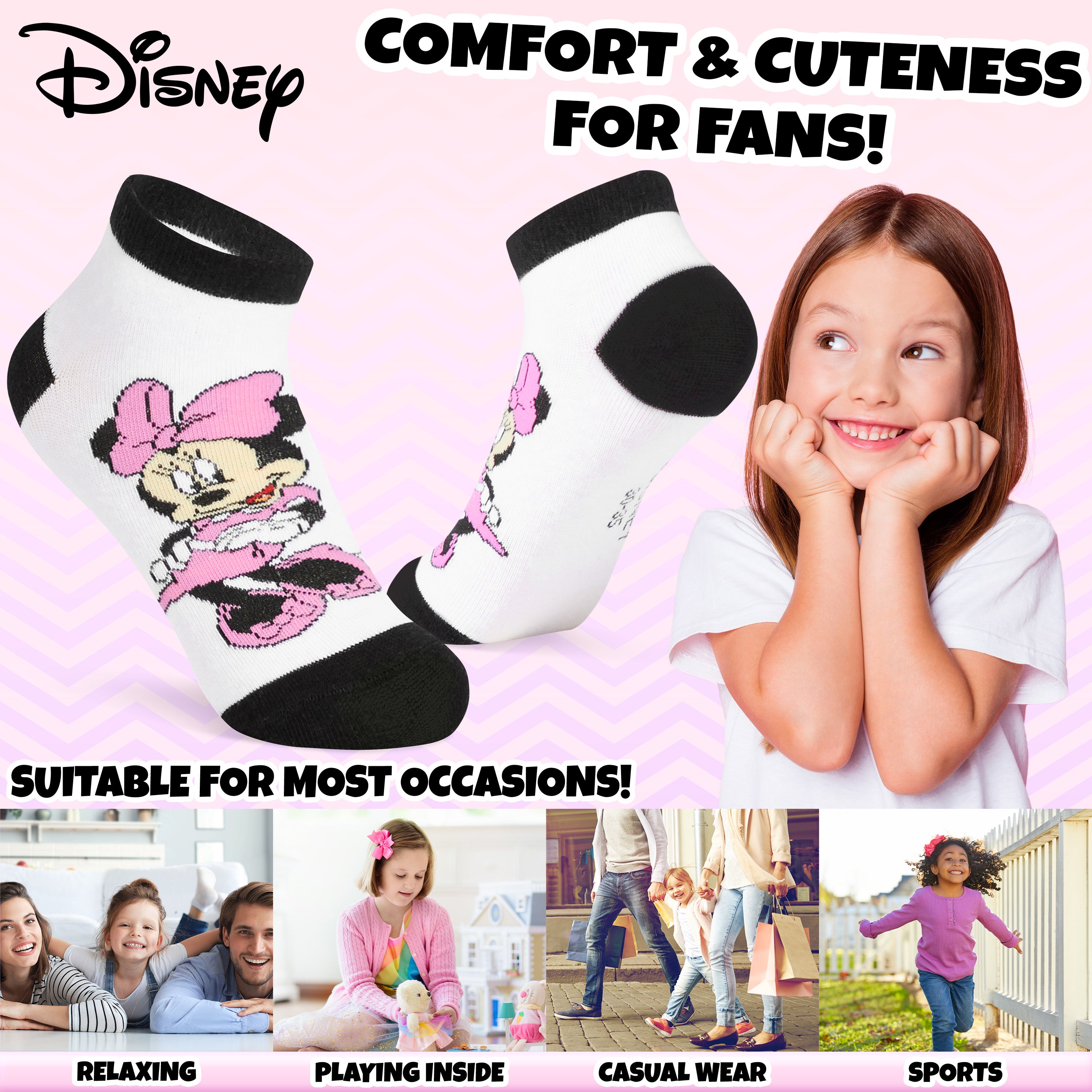 chaussettes-disney-fille-basses-coton-lot-de-5 image 4