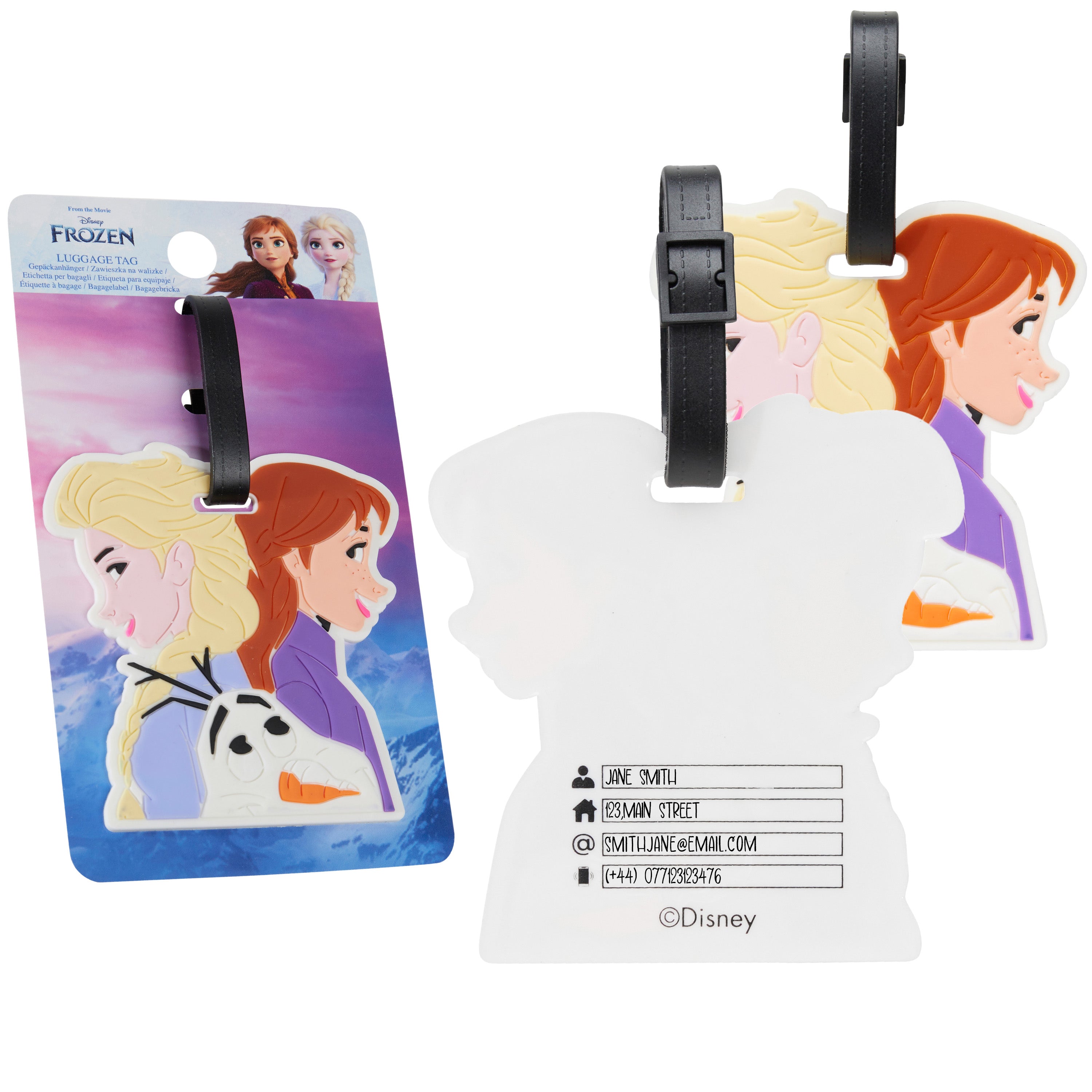 disney-frozen-anna-et-elsa-tiquette-bagage-pvc-souple image 1