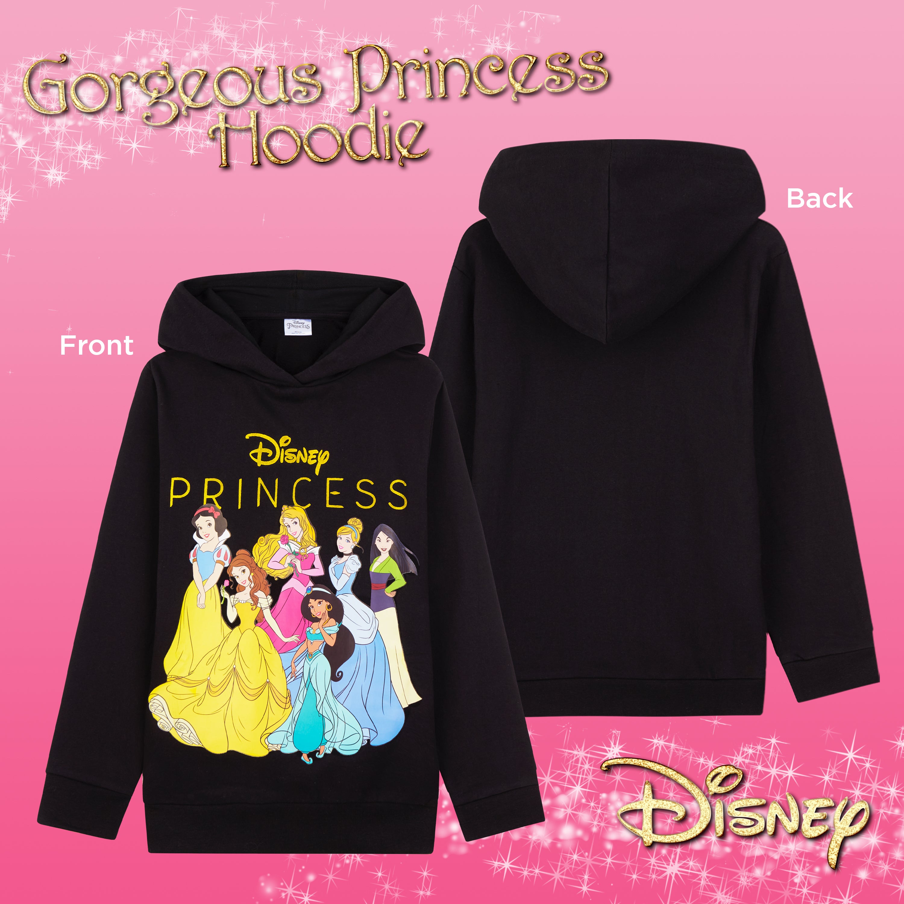 disney-princess-sweat-capuche-fille-coton-2-3-ans-hoodie image 4