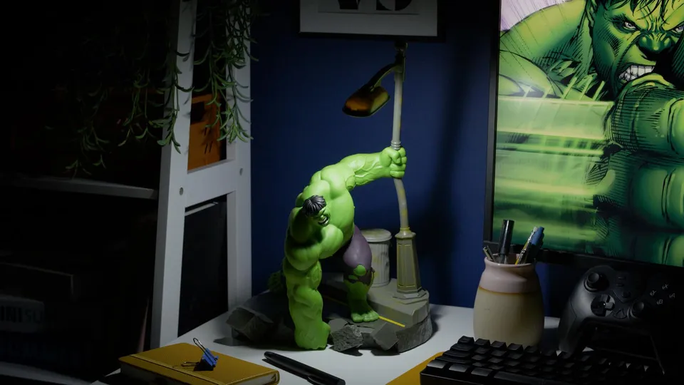 marvel-lampe-diorama-hulk-34-cm-usb-3-intensit-s image 1