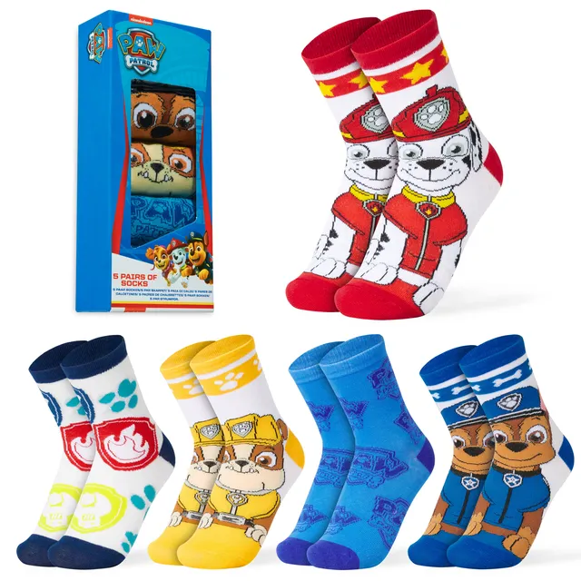 paw-patrol-lot-5-paires-chaussettes-gar-on-mi-mollet image 1
