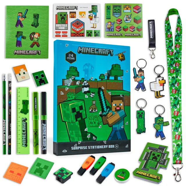 minecraft-calendrier-de-l-avent-2025-24-surprises-papeterie image 1