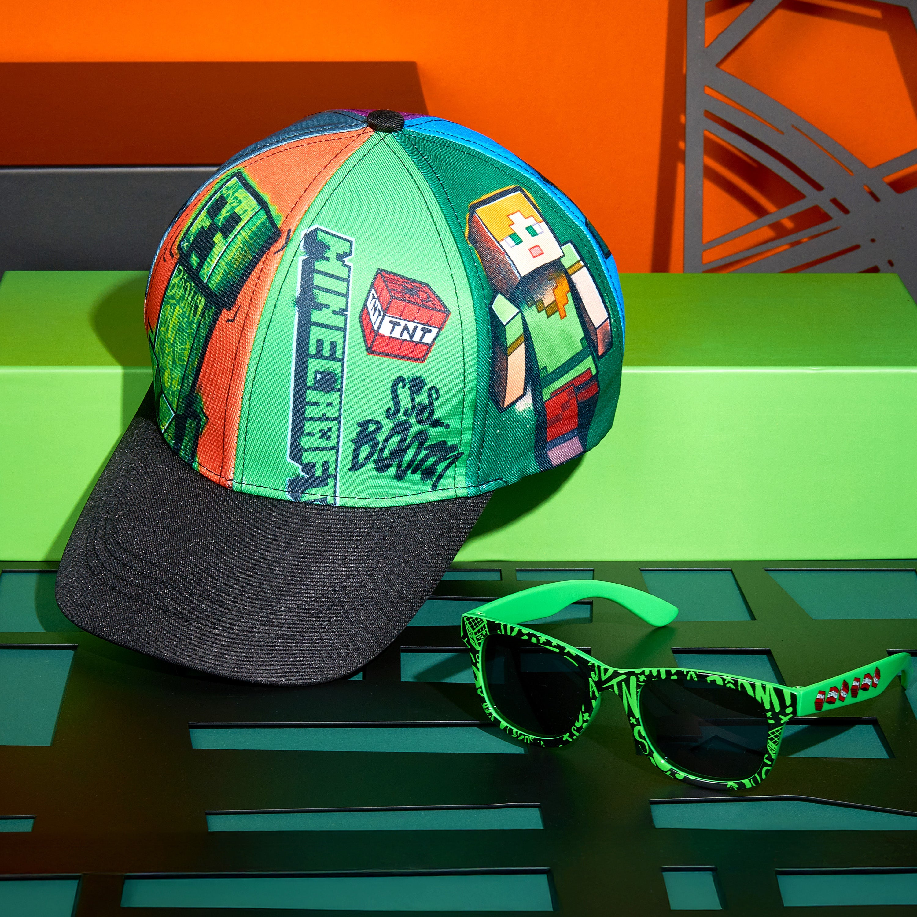 get-trend-boys-casquette-lunettes-gar-on-minecraft-creeper-r-glable image 5