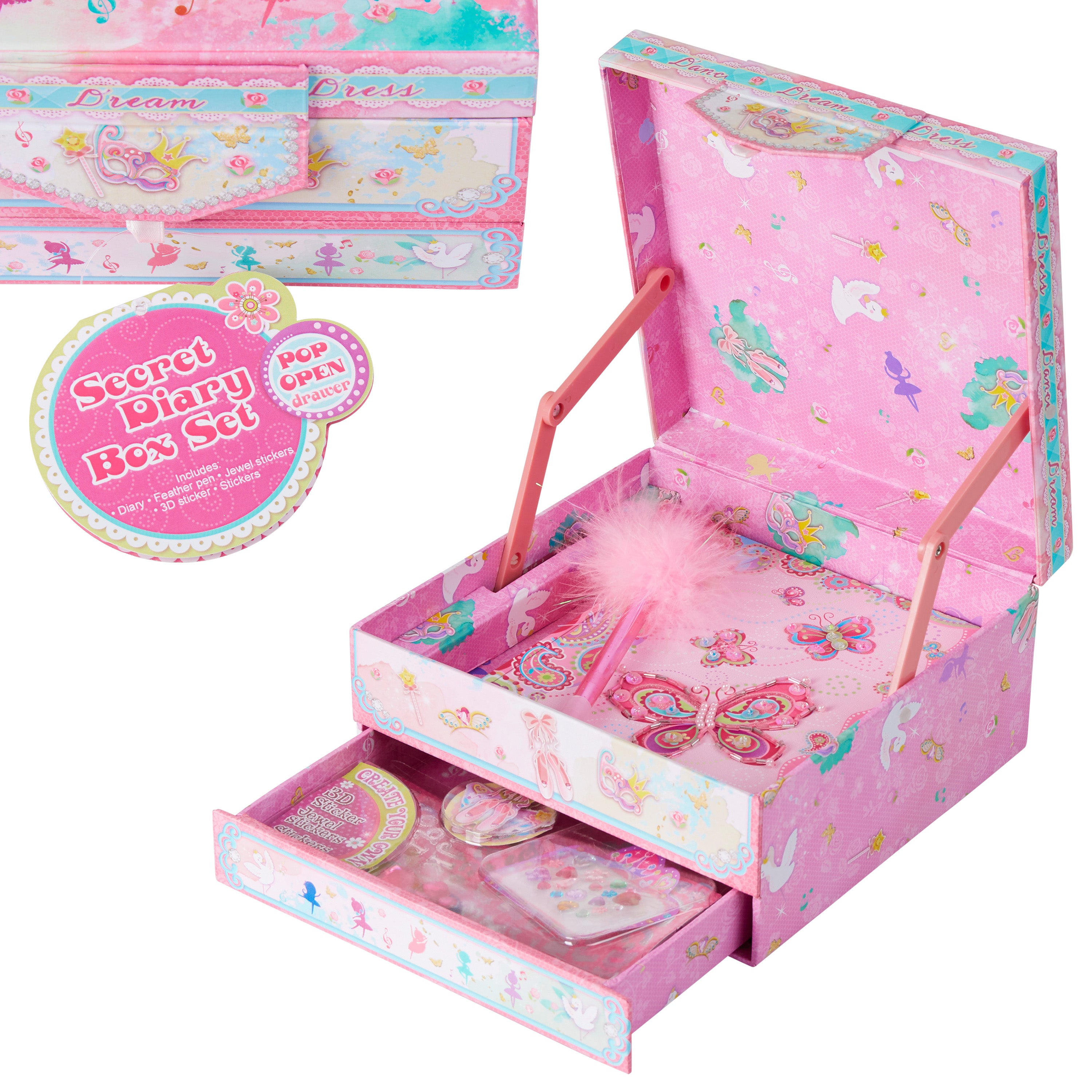 journal-fille-papillon-coffret-diy-avec-stylo-peluche image 2