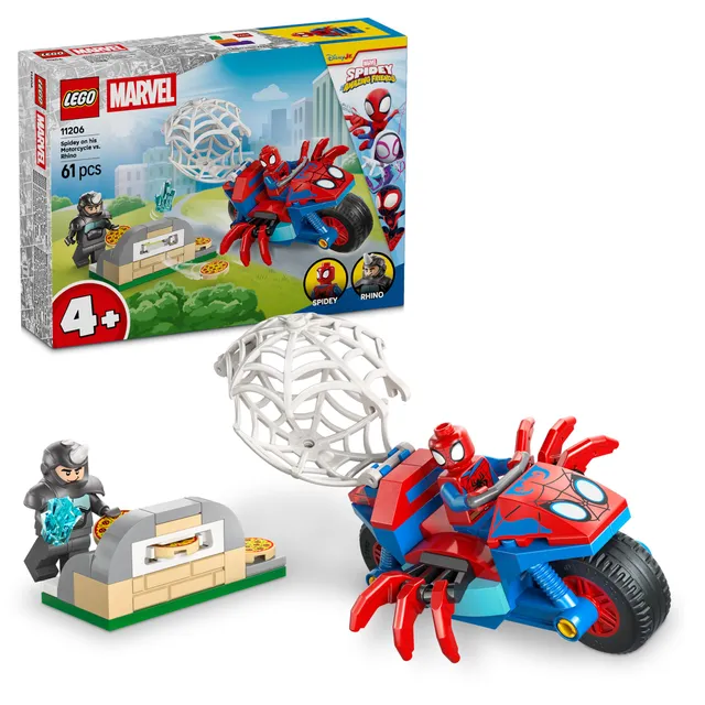 lego-marvel-spidey-11206-moto-contre-rhino-set-61-pi-ces image 1