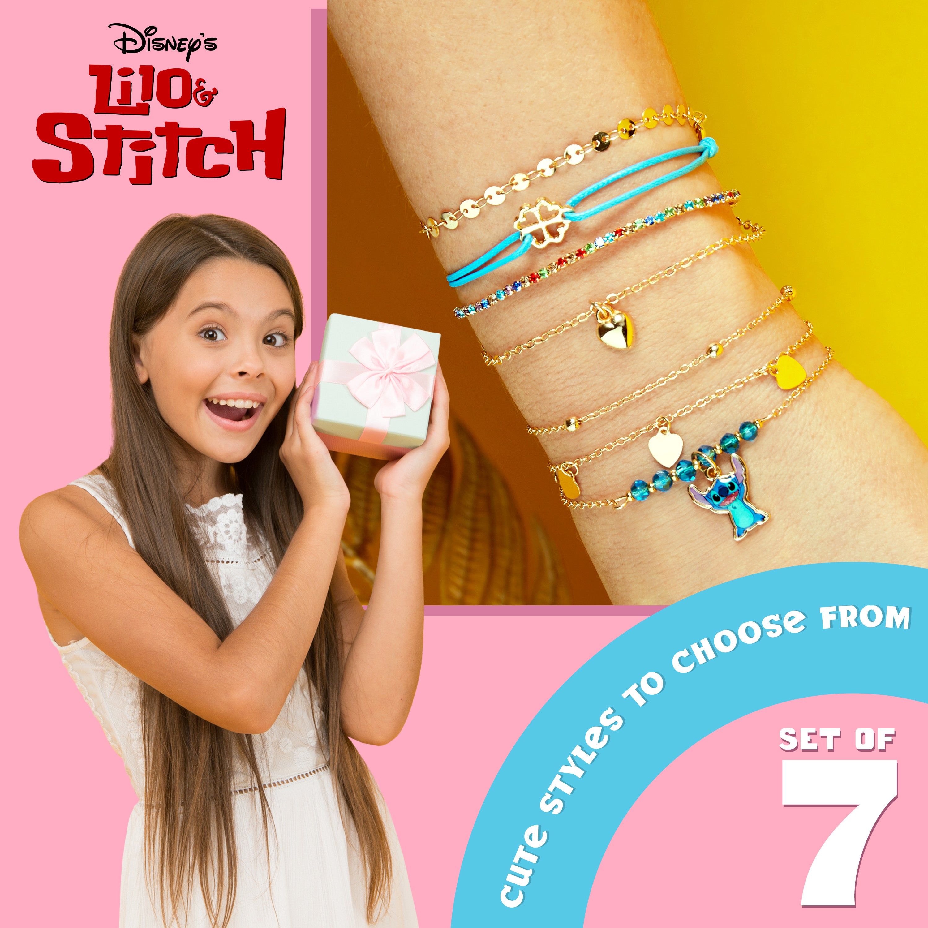 disney-bracelet-fille-stitch-charms-breloques-argent image 3