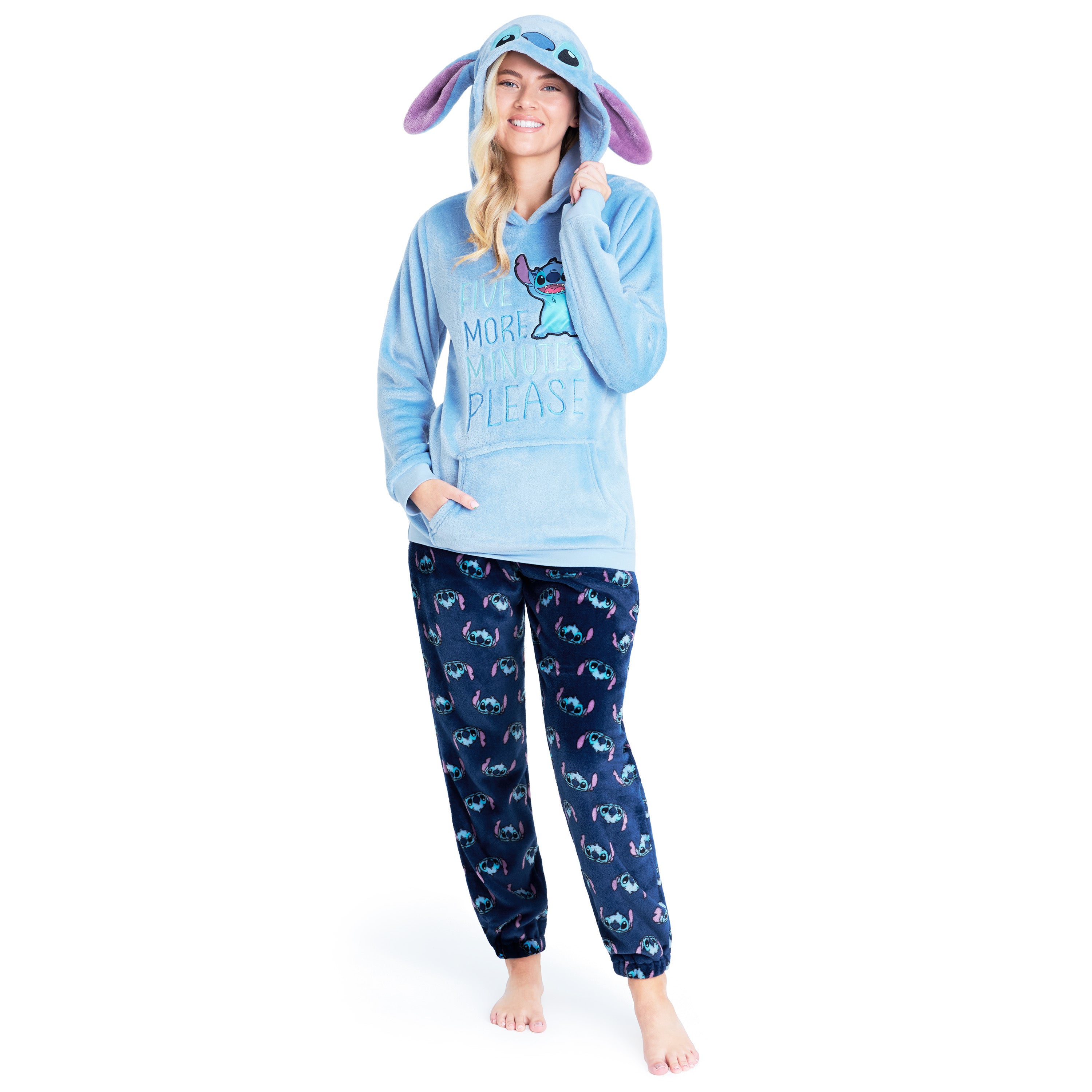 disney-pyjama-polaire-femme-eeyore-capuche-oreilles image 1