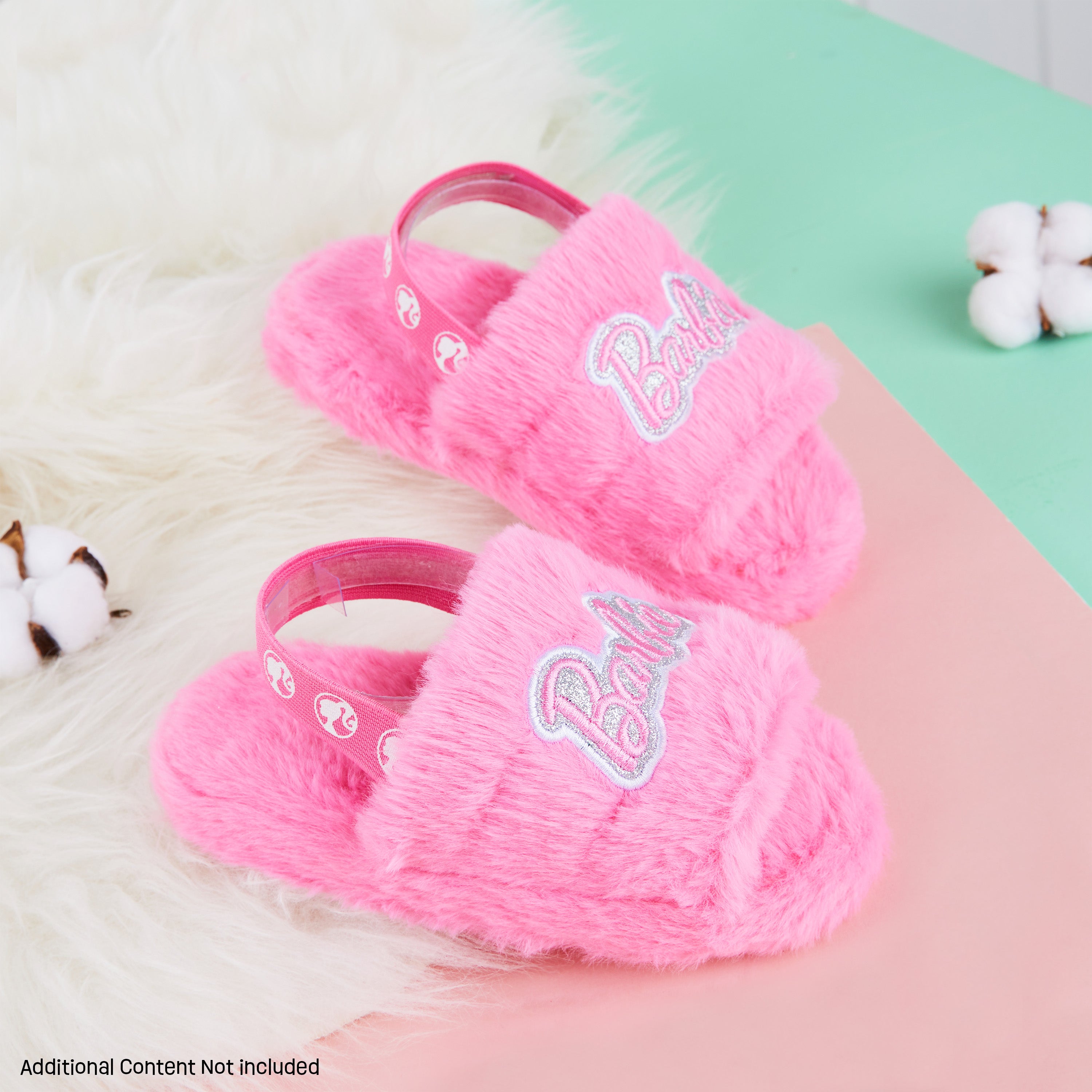 barbie-mules-fille-chaussons-duveteux-maison-tailles-enfant image 2