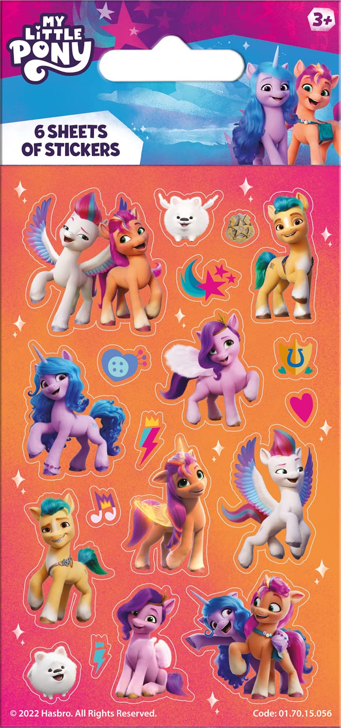 my-little-pony-party-lot-6-stickers-sac-f-te-rose image 2