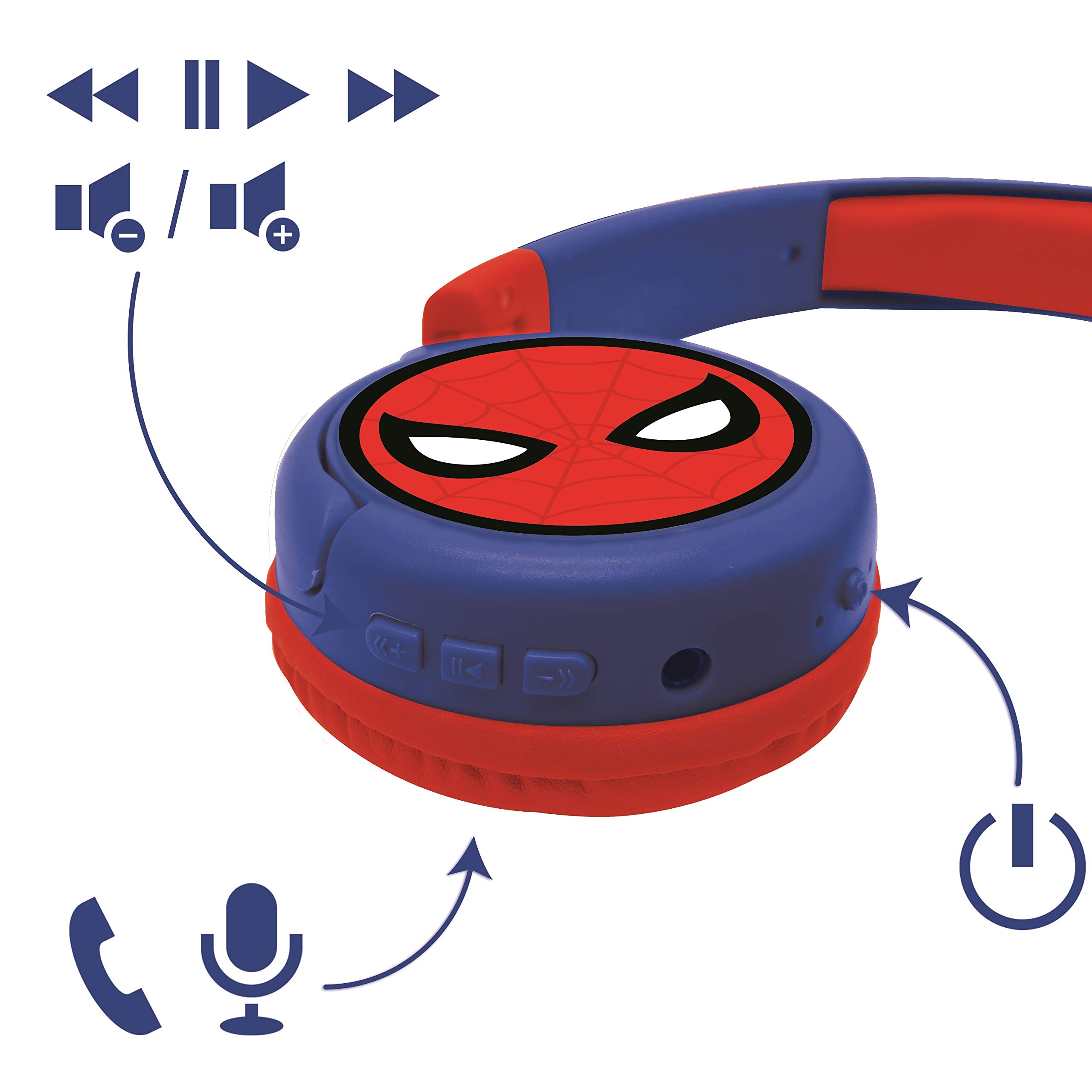 lexibook-spider-man-casque-bluetooth-enfant-super-h-ros image 6