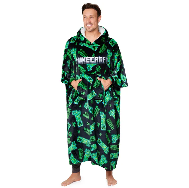 minecraft-sweat-plaid-hoodie-homme-ado-taille-unique-polaire image 1