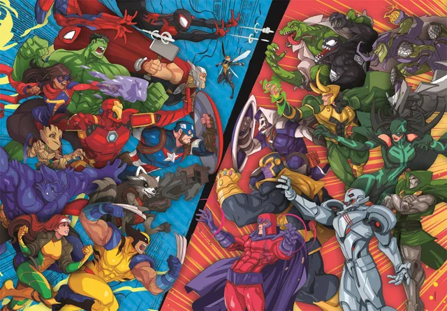 clementoni-marvel-heroes-vs-villains-puzzle-enfant-104-pi-ces image 1