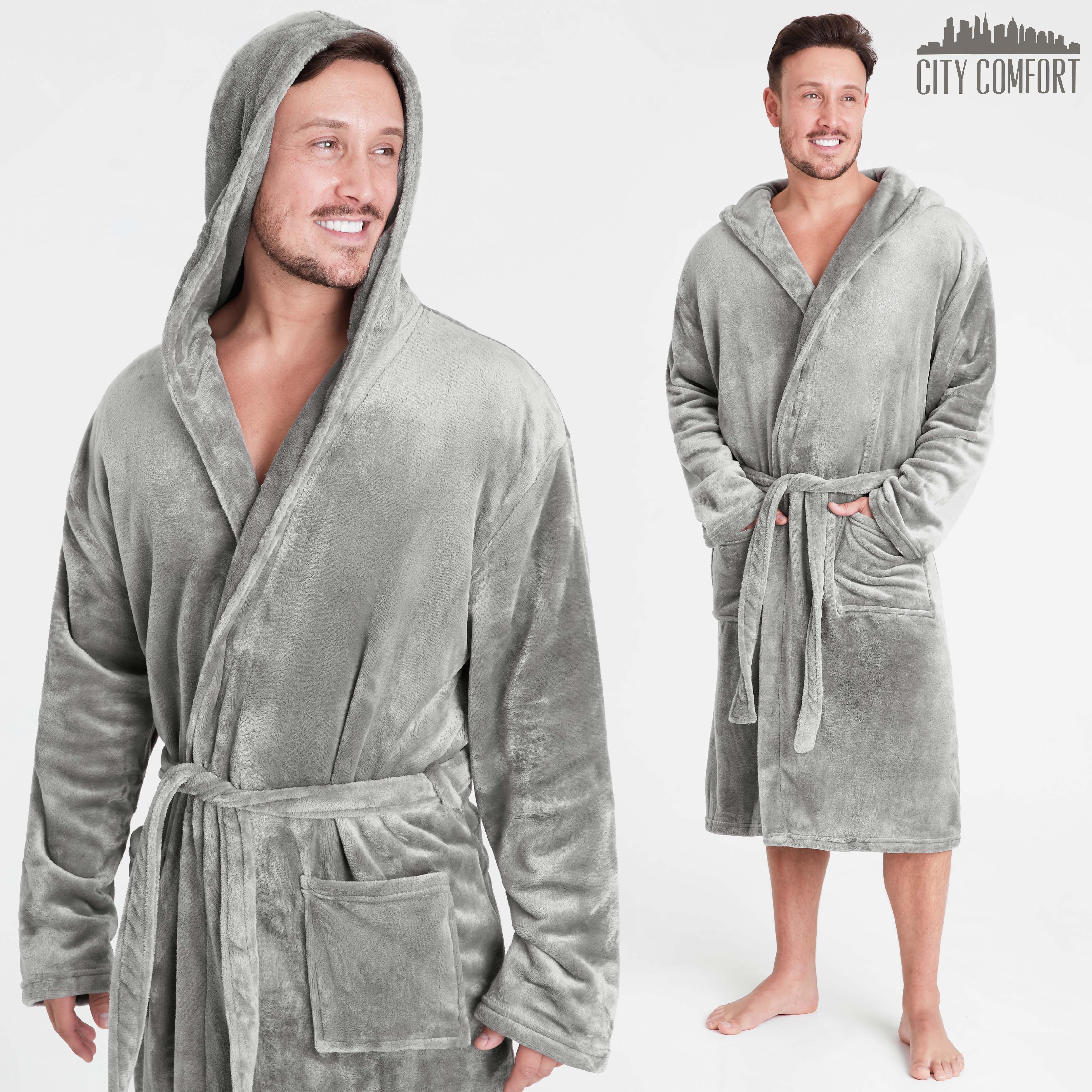 peignoir-homme-polaire-capuche-doux-poches-m-3xl image 4