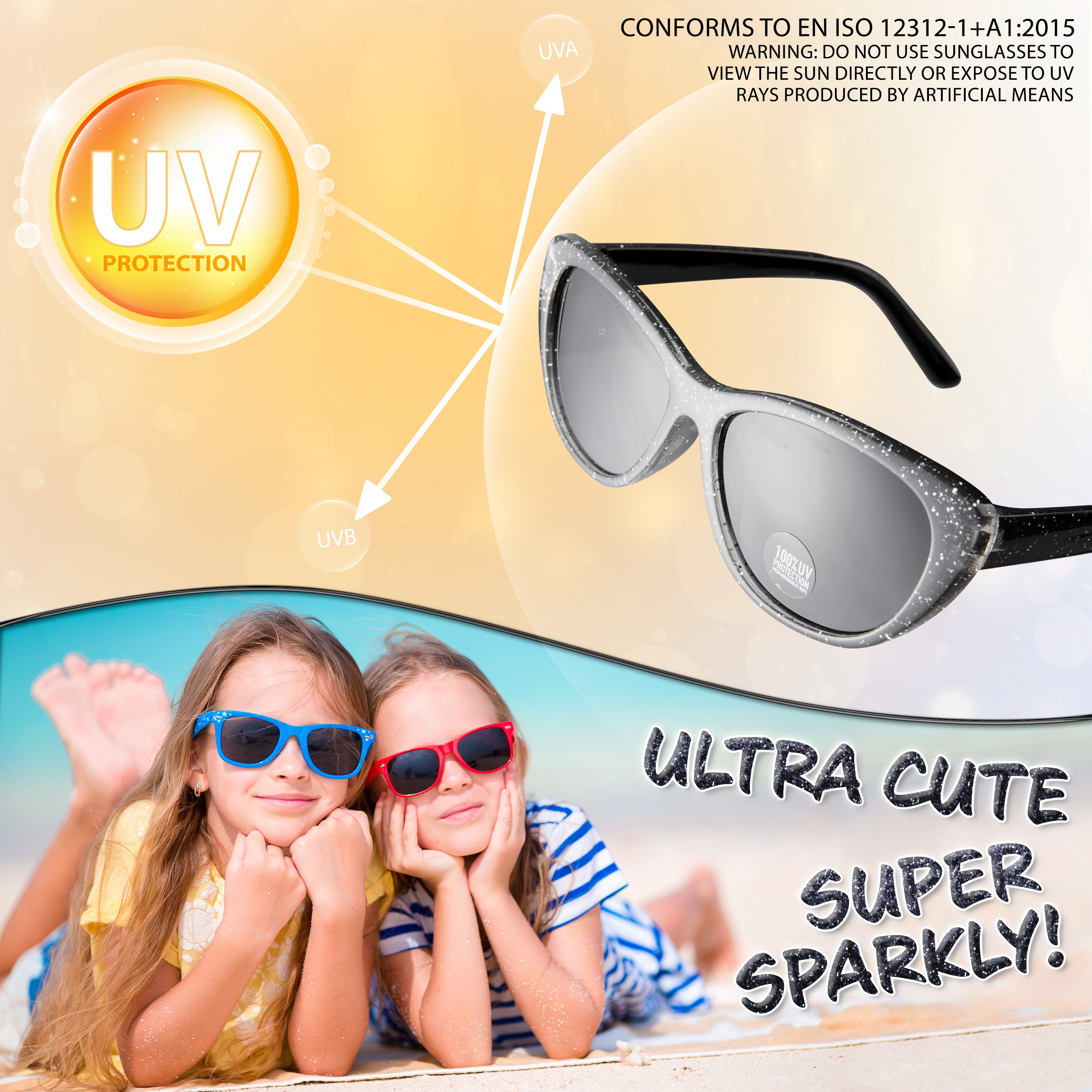 citycomfort-girls-casquette-lunettes-fille-noire-paillettes-uv image 7