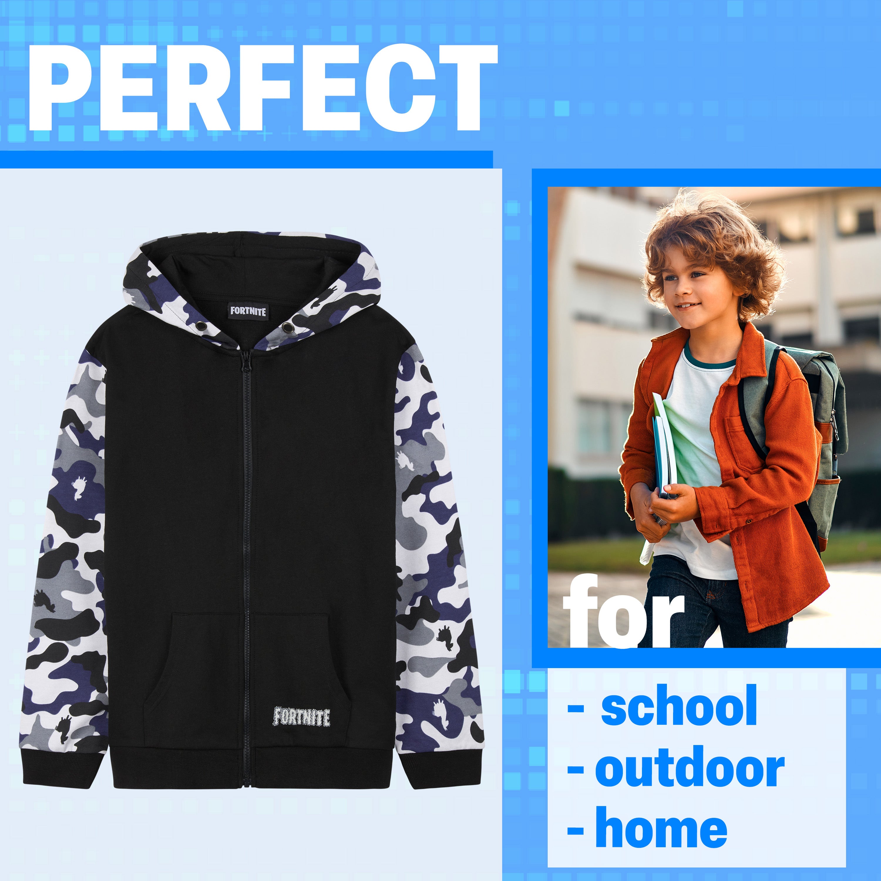 fortnite-sweat-gar-on-zipp-capuche-11-12-ans-gaming-poches image 2