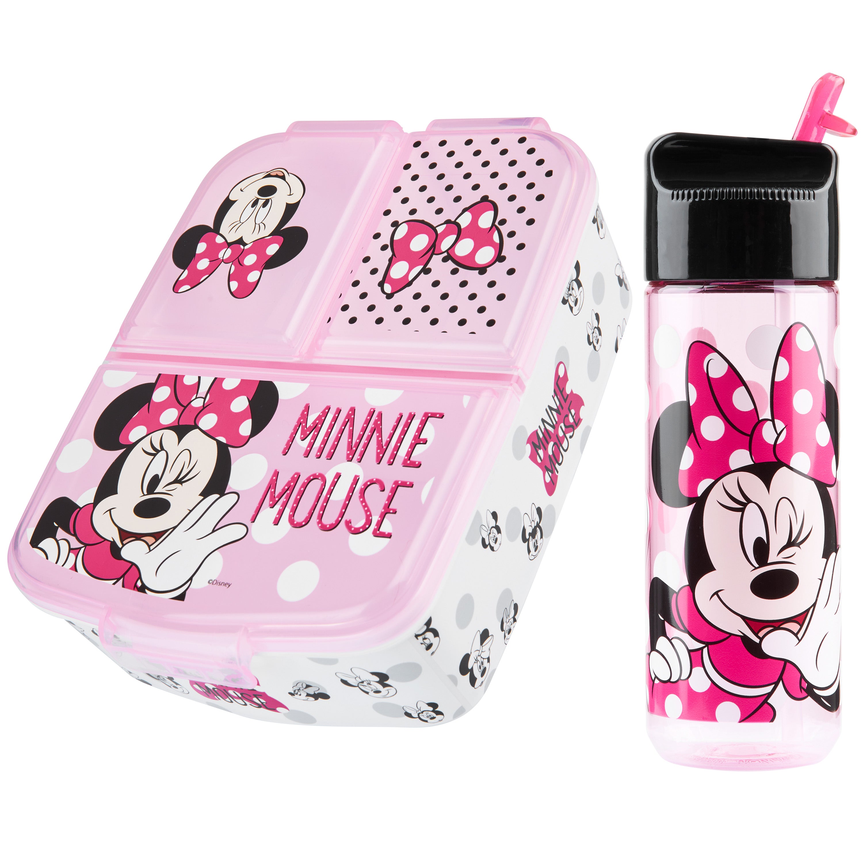 disney-minnie-mouse-lunch-box-rose-gourde-paille-340-ml image 1