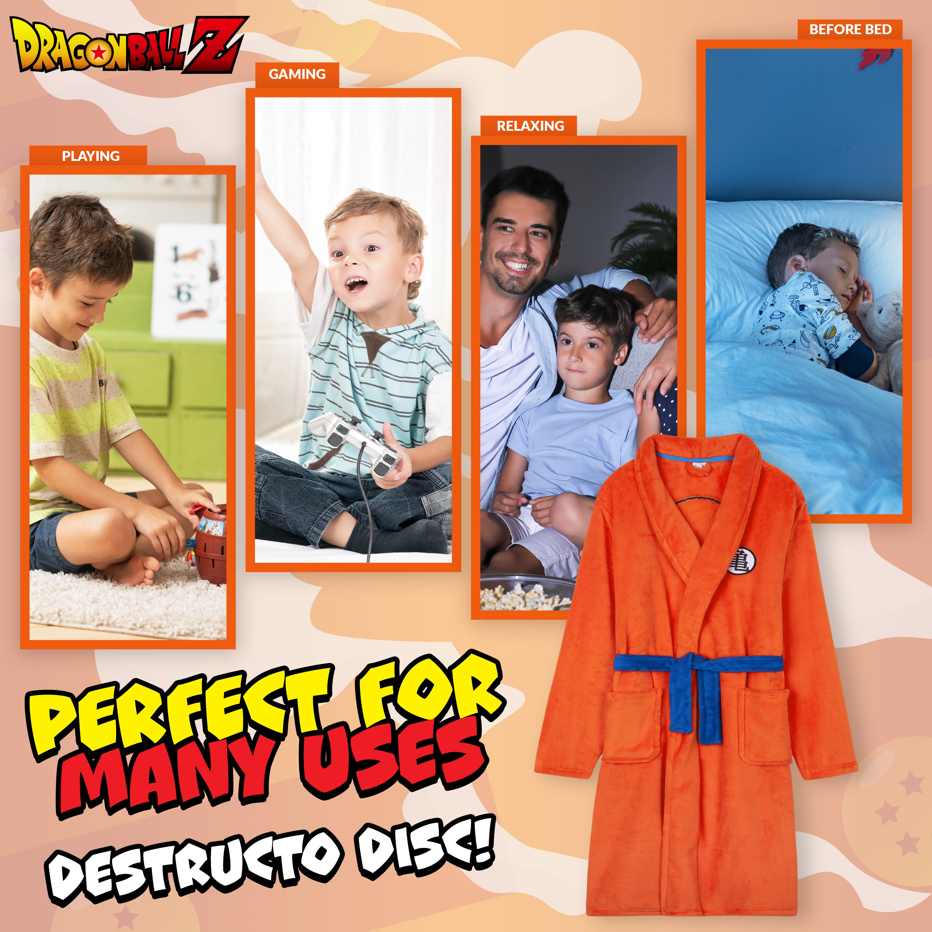 get-trend-boys-dragon-ball-z-peignoir-gar-on-11-12-ans-polaire image 2