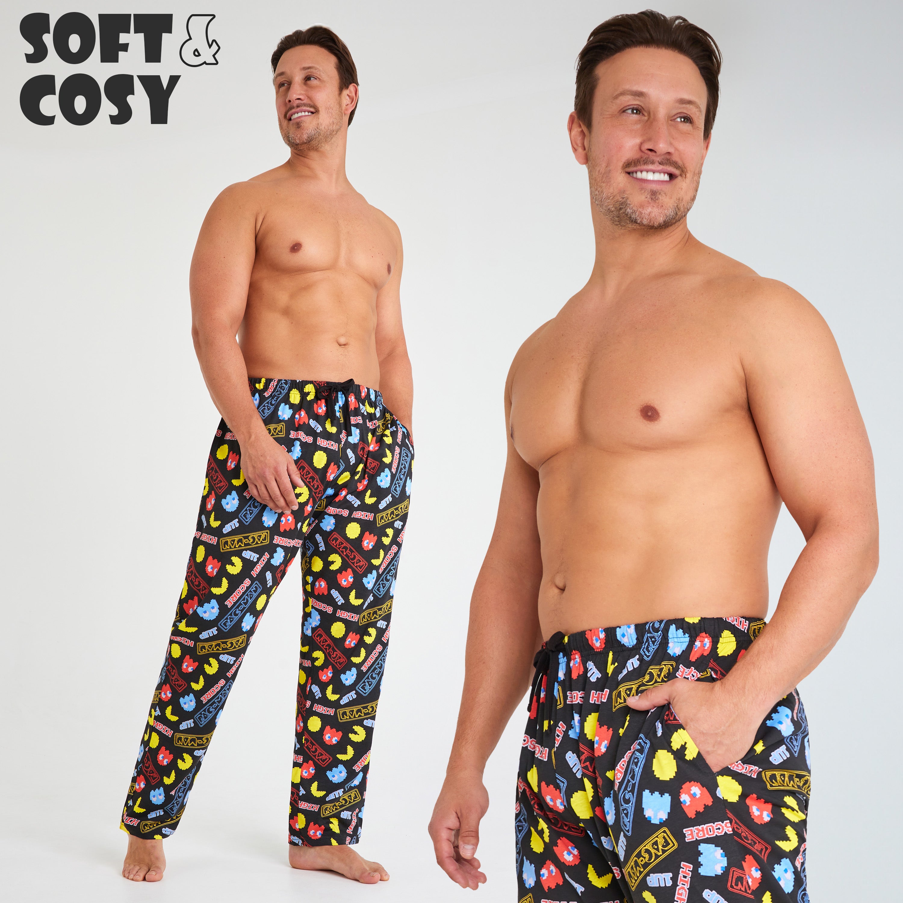 pac-man-pantalon-pyjama-homme-coton-poches image 5