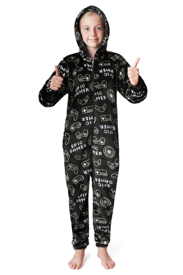 citycomfort-onesie-enfant-polaire-gaming-9-10-ans-pyjama image 1