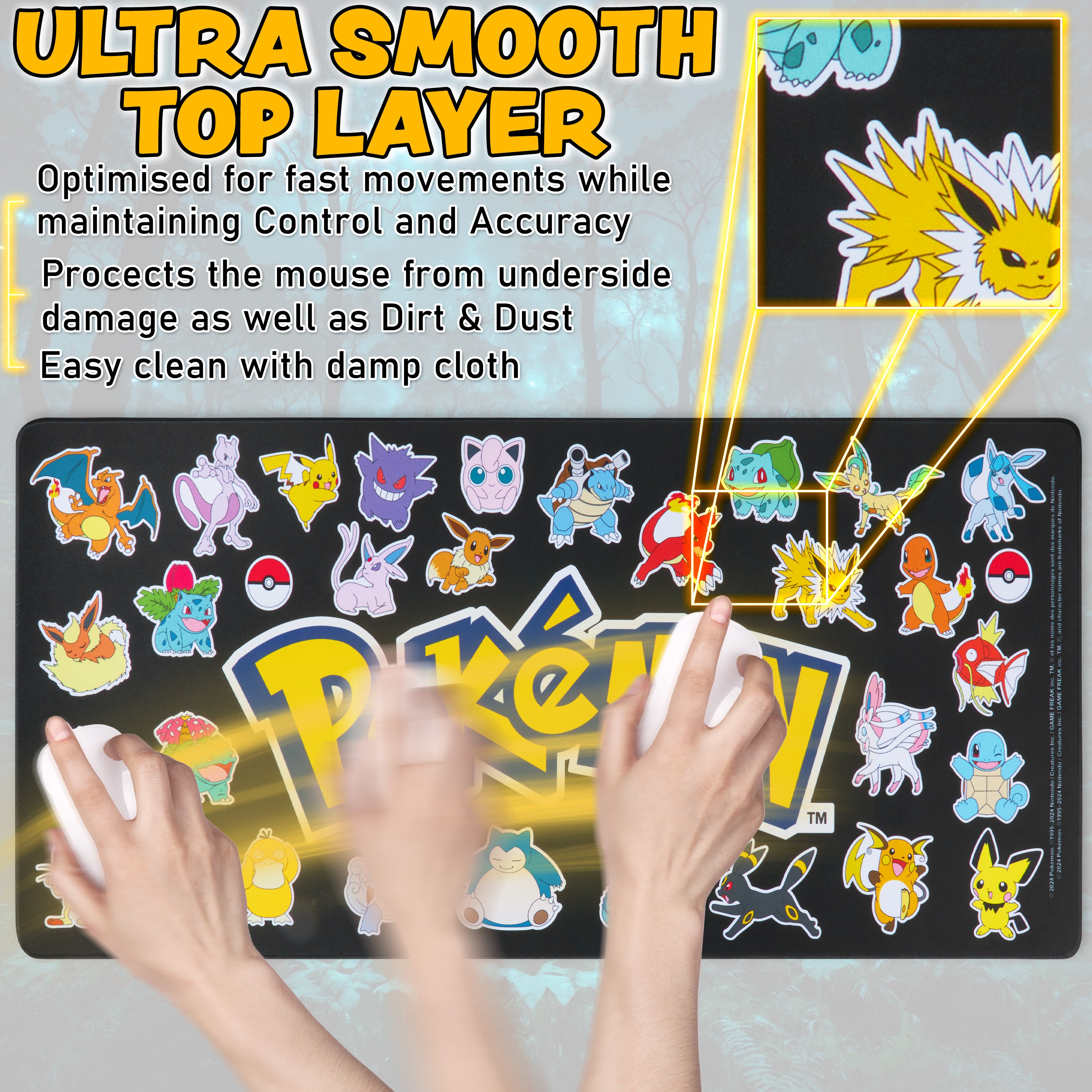 pok-mon-pikachu-tapis-souris-xxl-bureau-gaming-80x35-noir image 5