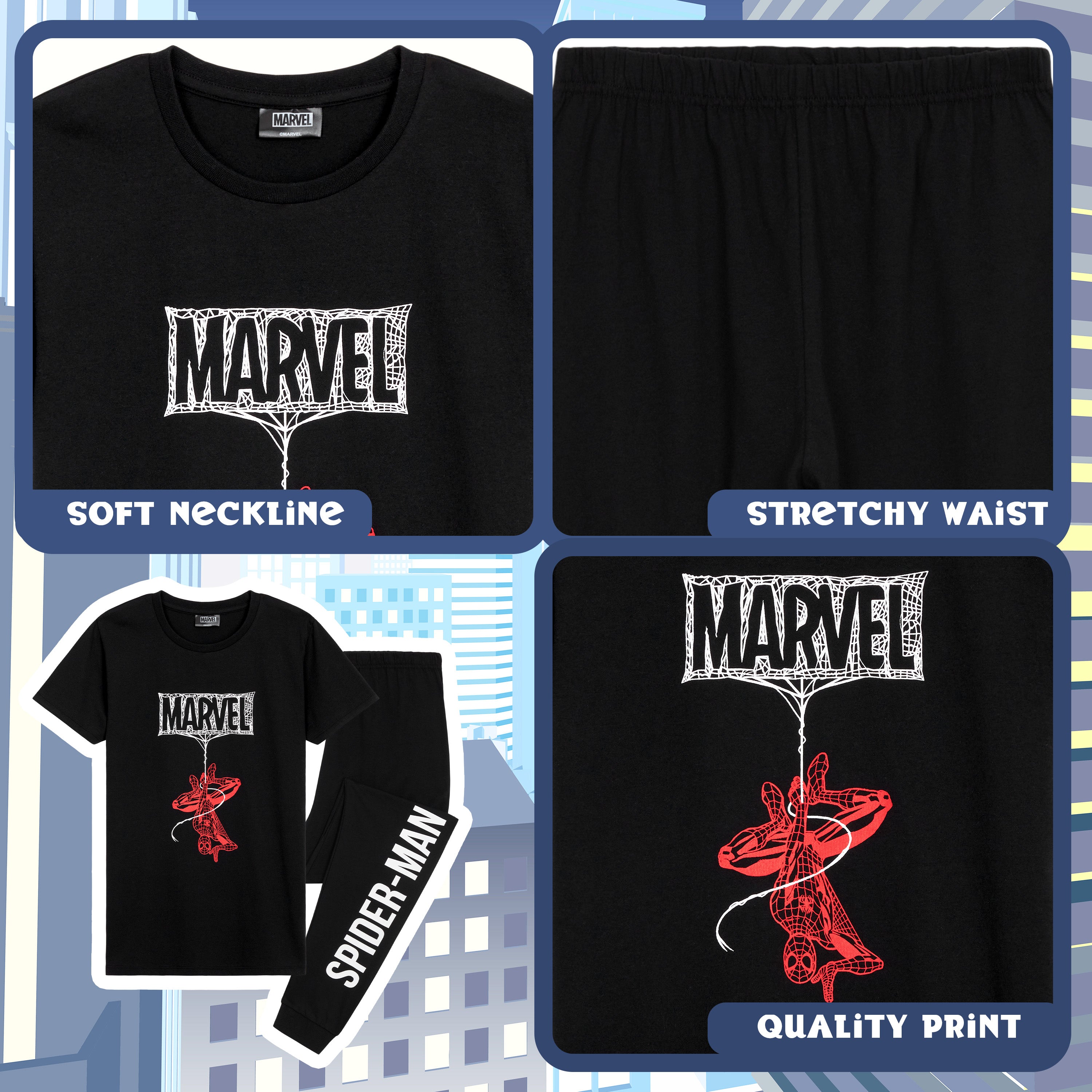 marvel-spiderman-pyjama-gar-on-7-8-ans-coton image 4