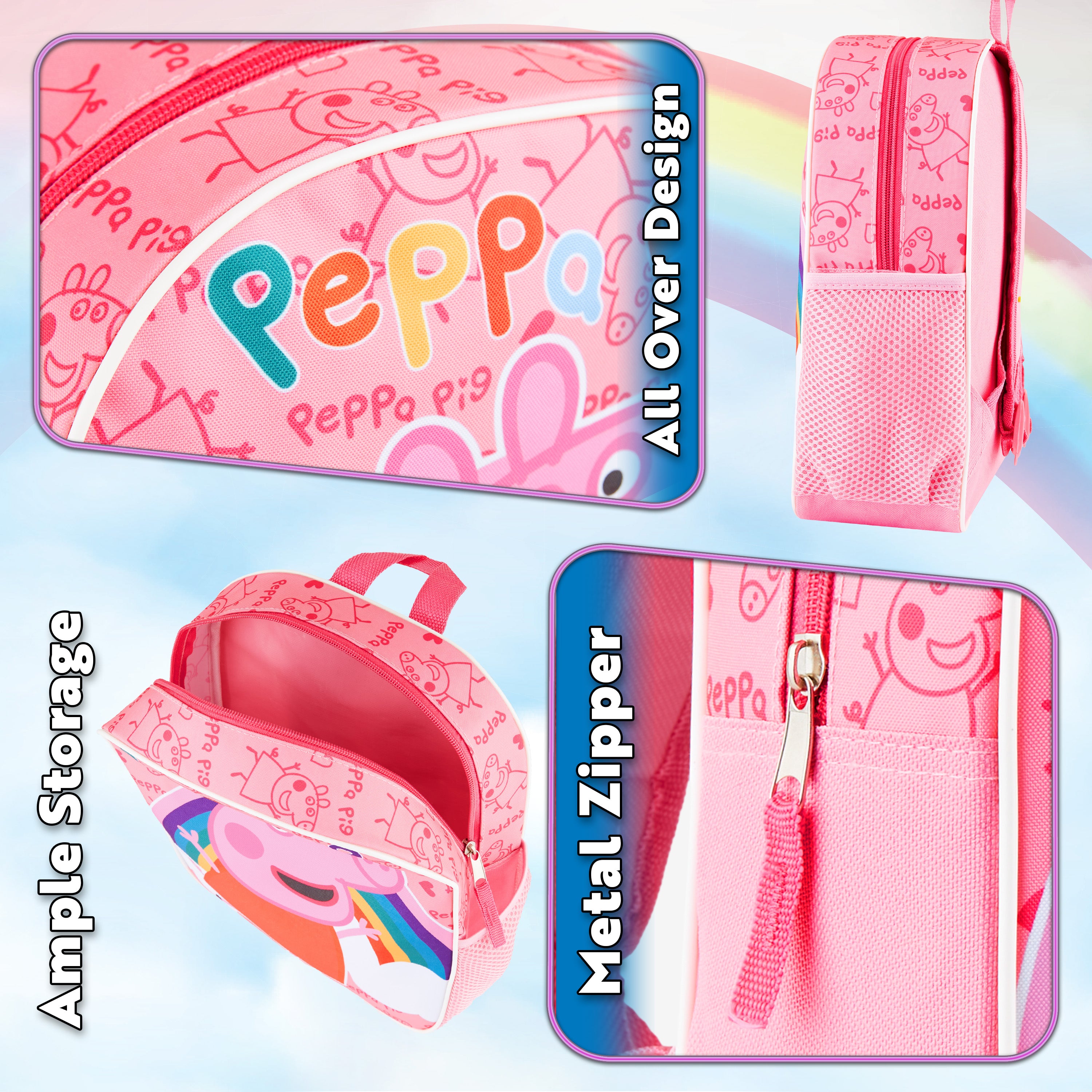 peppa-pig-sac-dos-fille-maternelle-cartable-enfant-zip image 5