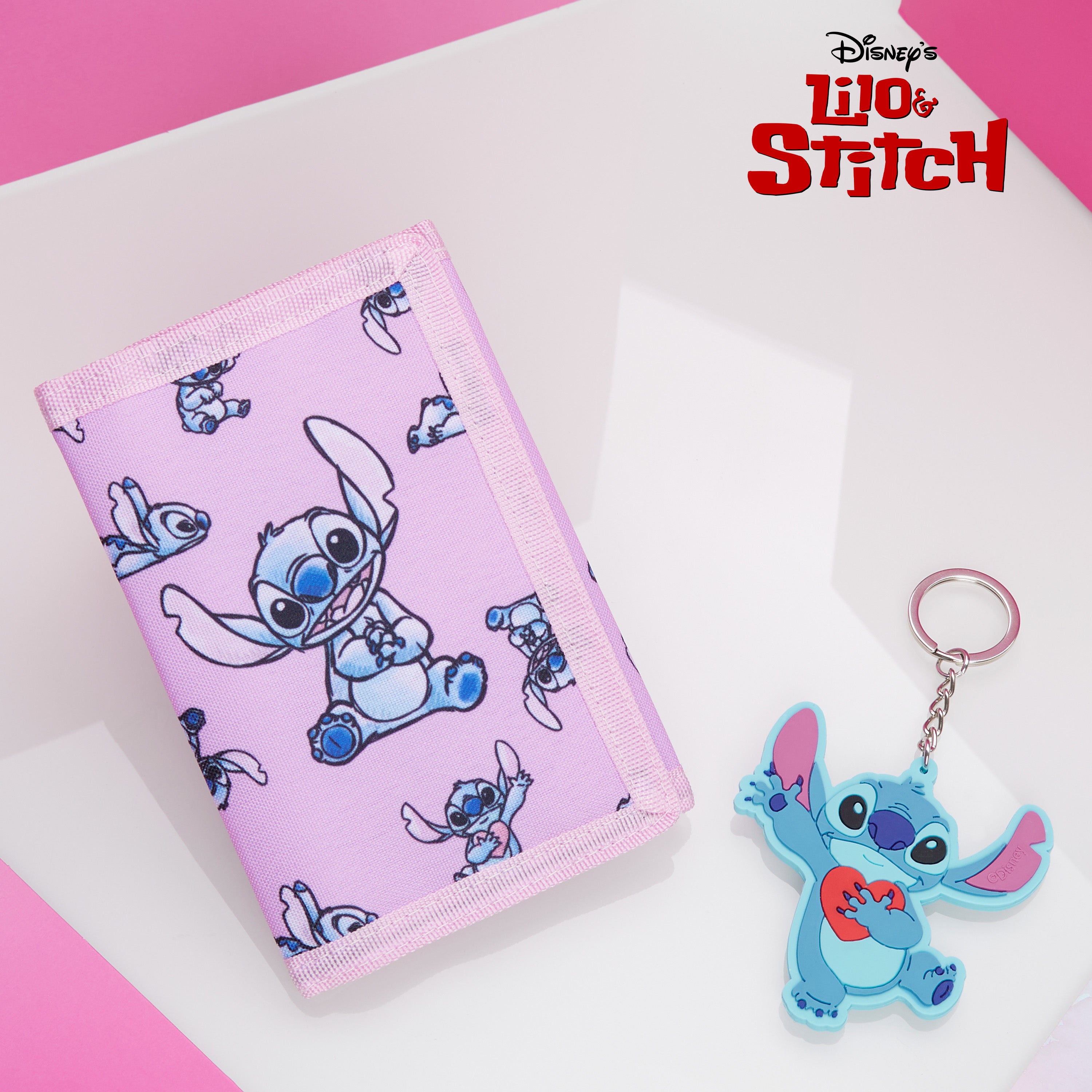 disney-stitch-portefeuille-enfant-rose-porte-cl-s image 2