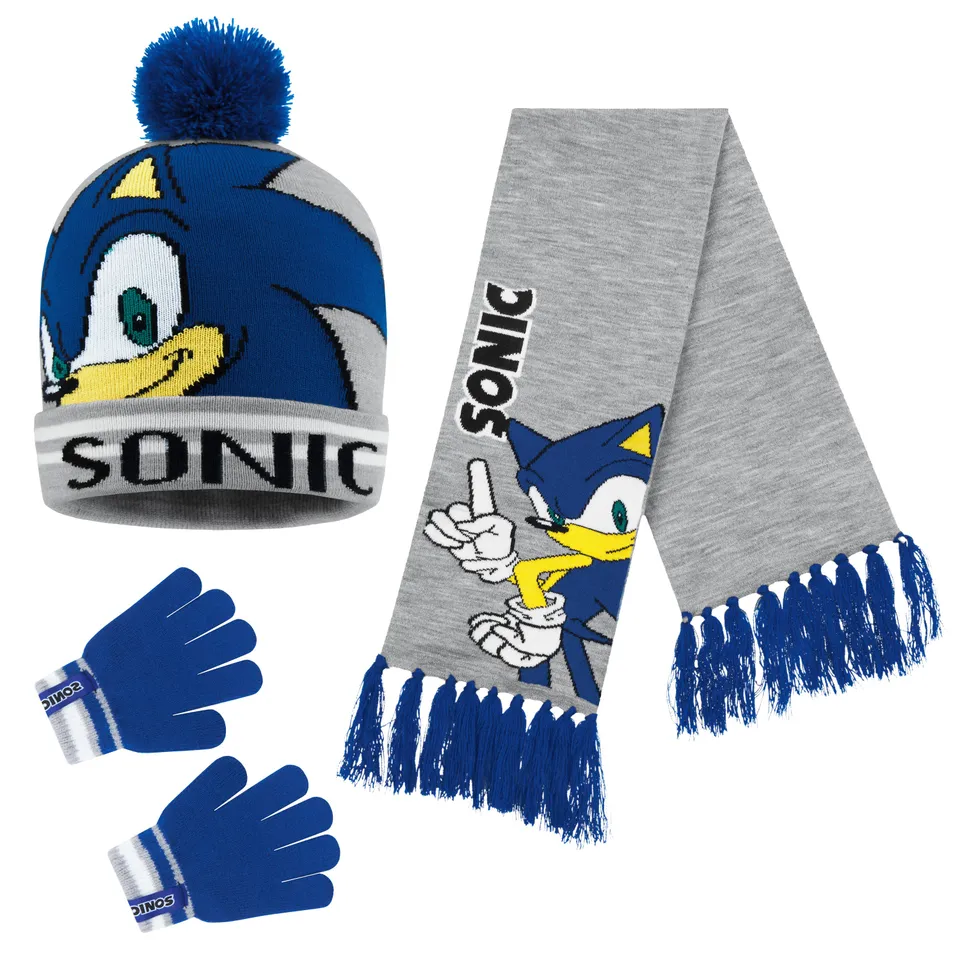 sonic-bonnet-charpe-gants-gar-on-ensemble-hiver image 1
