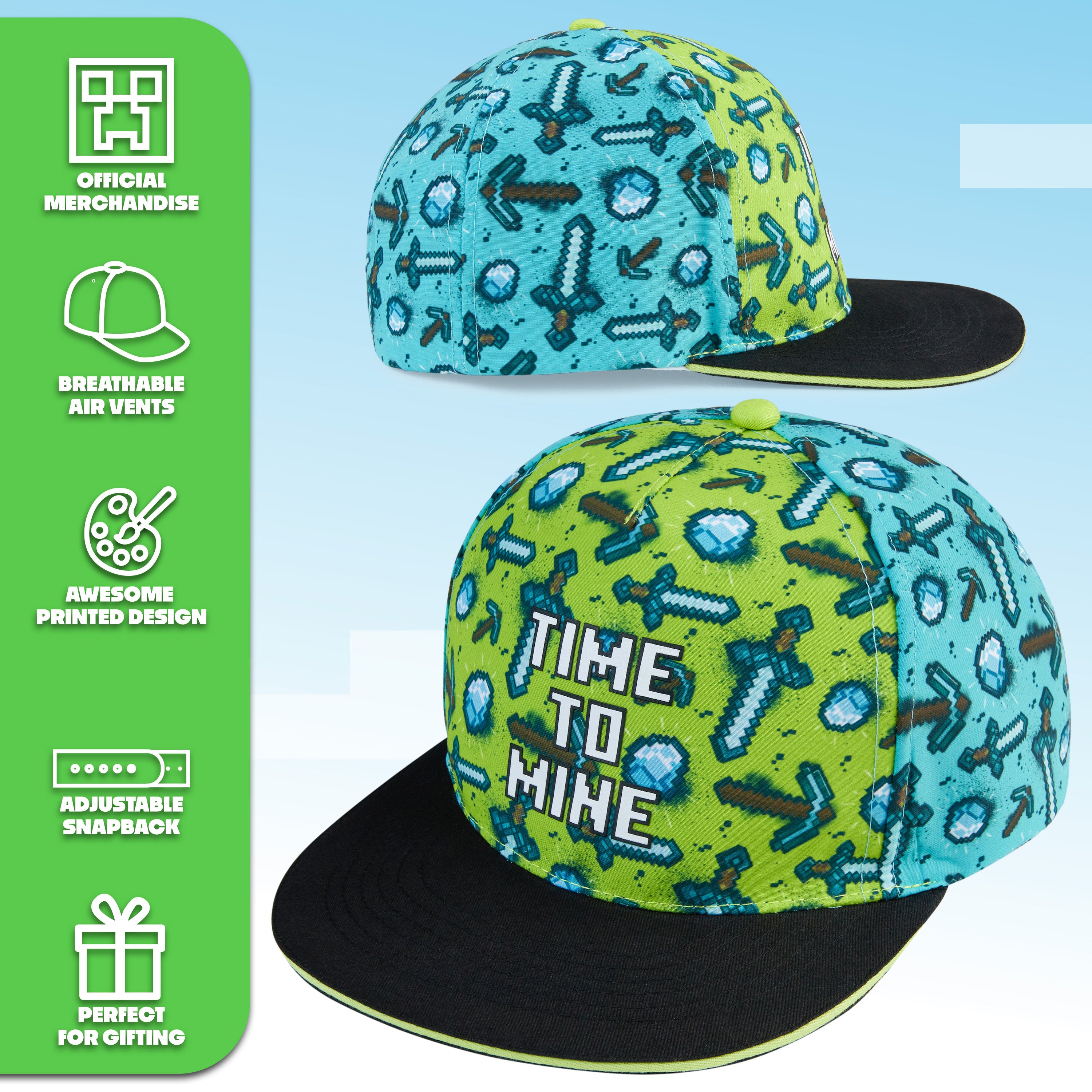minecraft-casquette-gar-on-trucker-r-glable-creeper image 5
