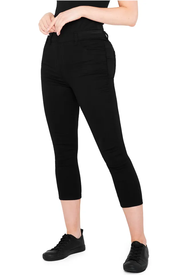 citycomfort-jegging-femme-court-3-4-noir-denim-stretch-taille-40 image 1