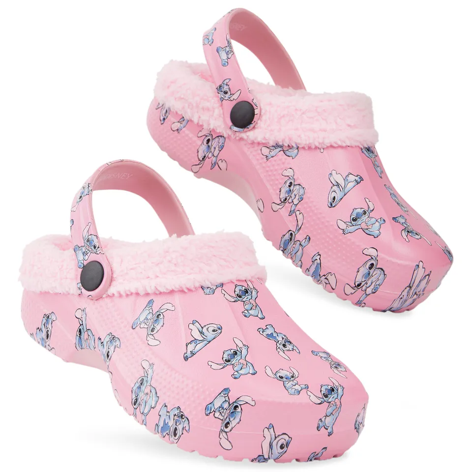 disney-stitch-sabots-enfant-polaire-breloques-bleus image 1
