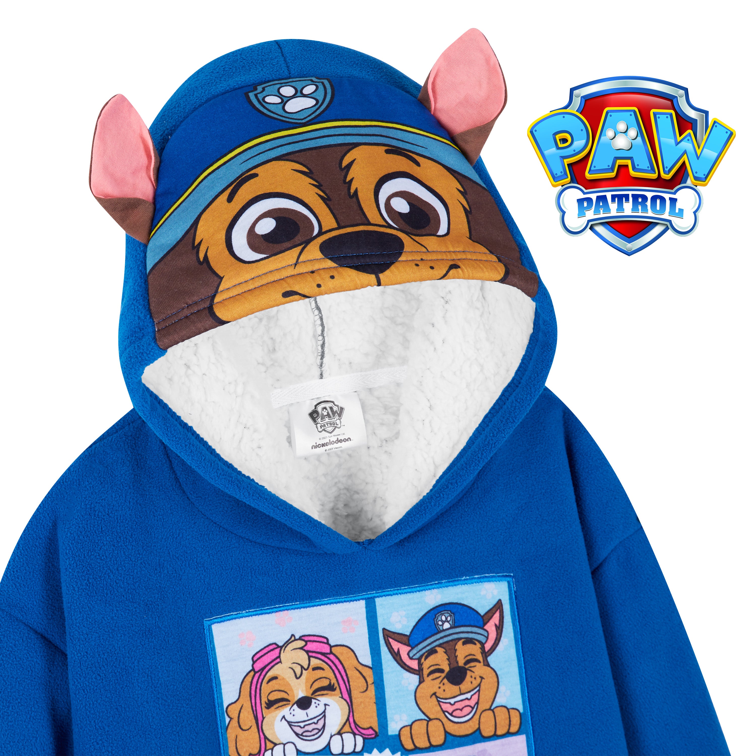 paw-patrol-sweat-plaid-enfant-3-6-ans-polaire-bleu image 2