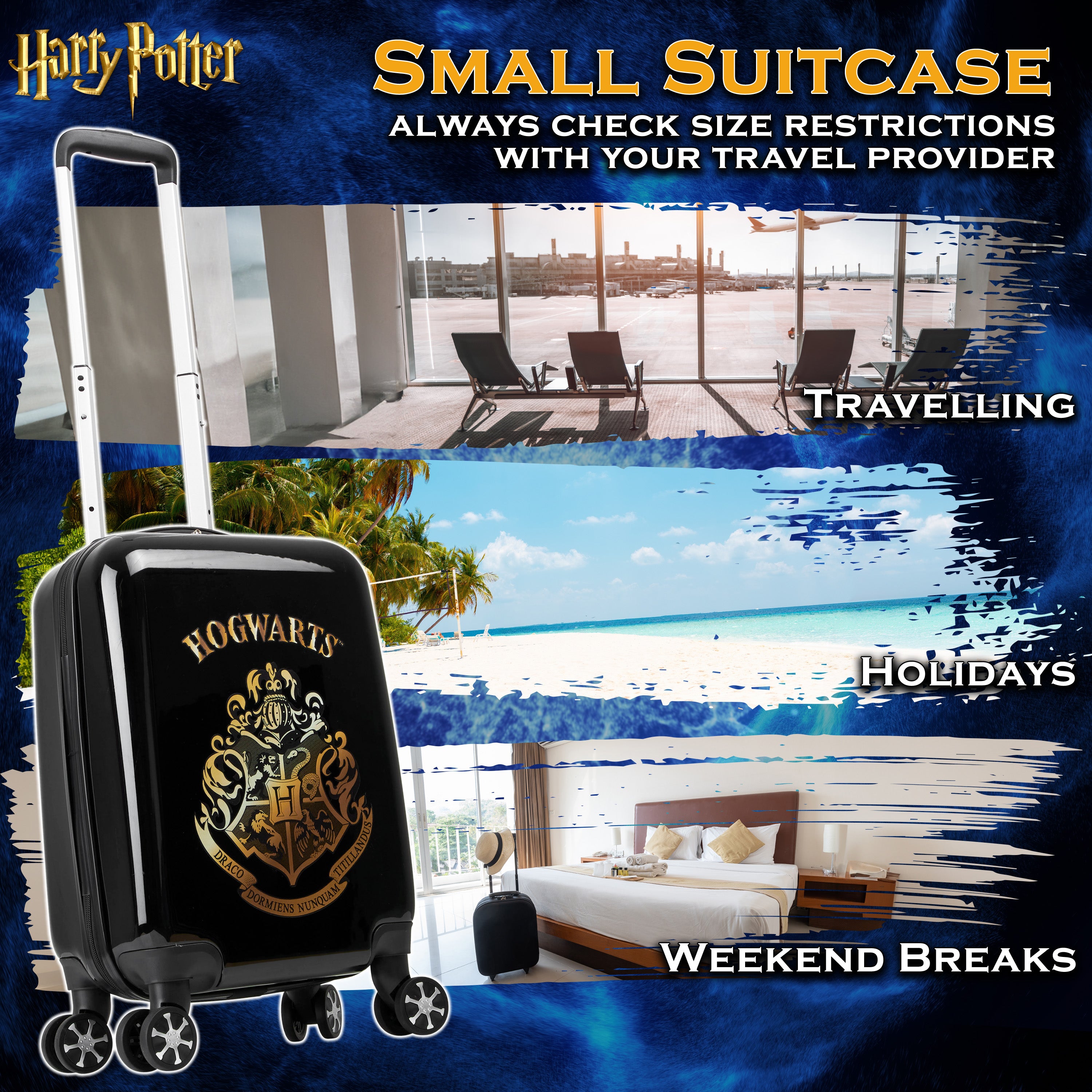harry-potter-valise-cabine-rigide-55cm-31l-noire-4-roues image 3