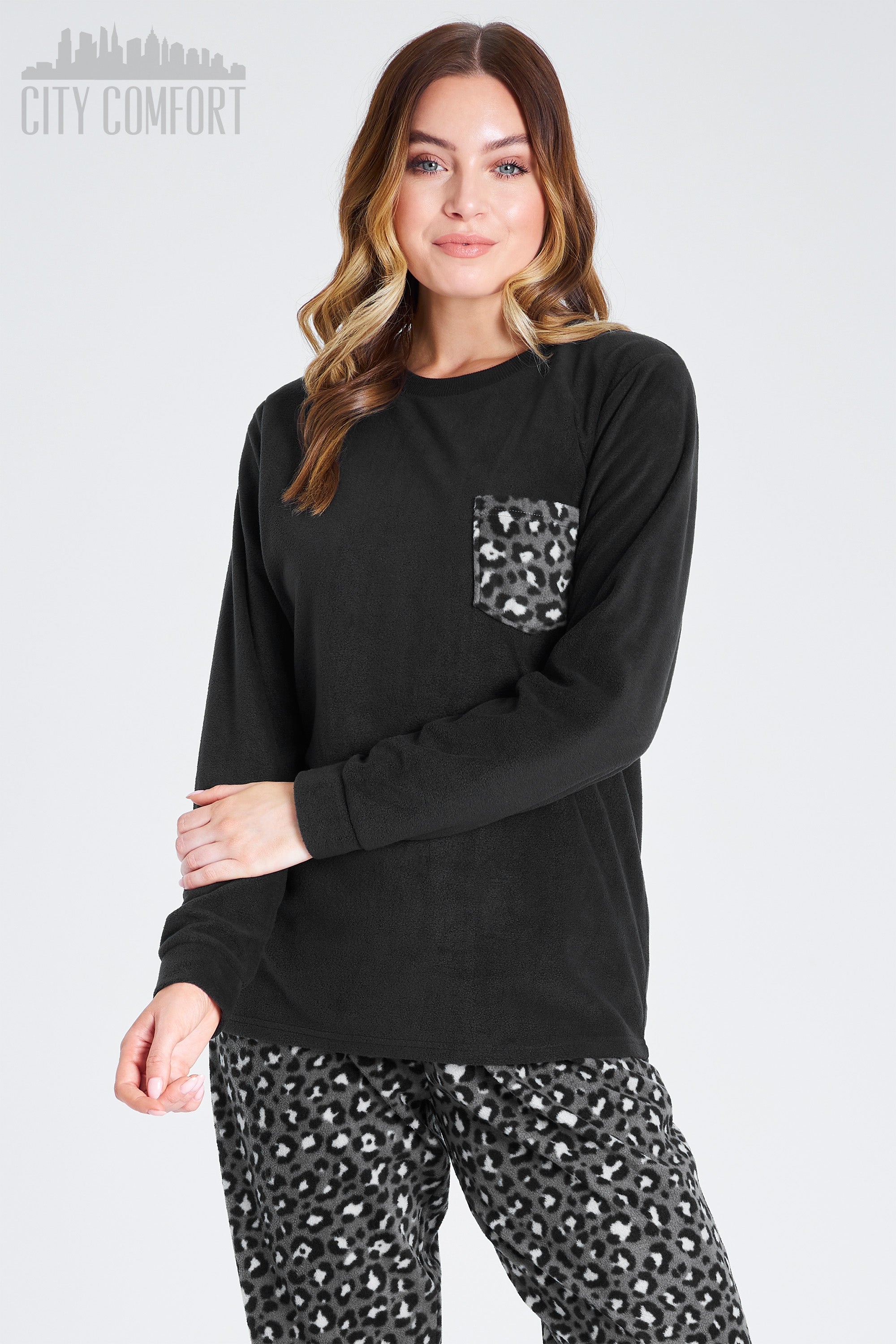 citycomfort-pyjama-femme-polaire-manche-longue-taille-m image 5