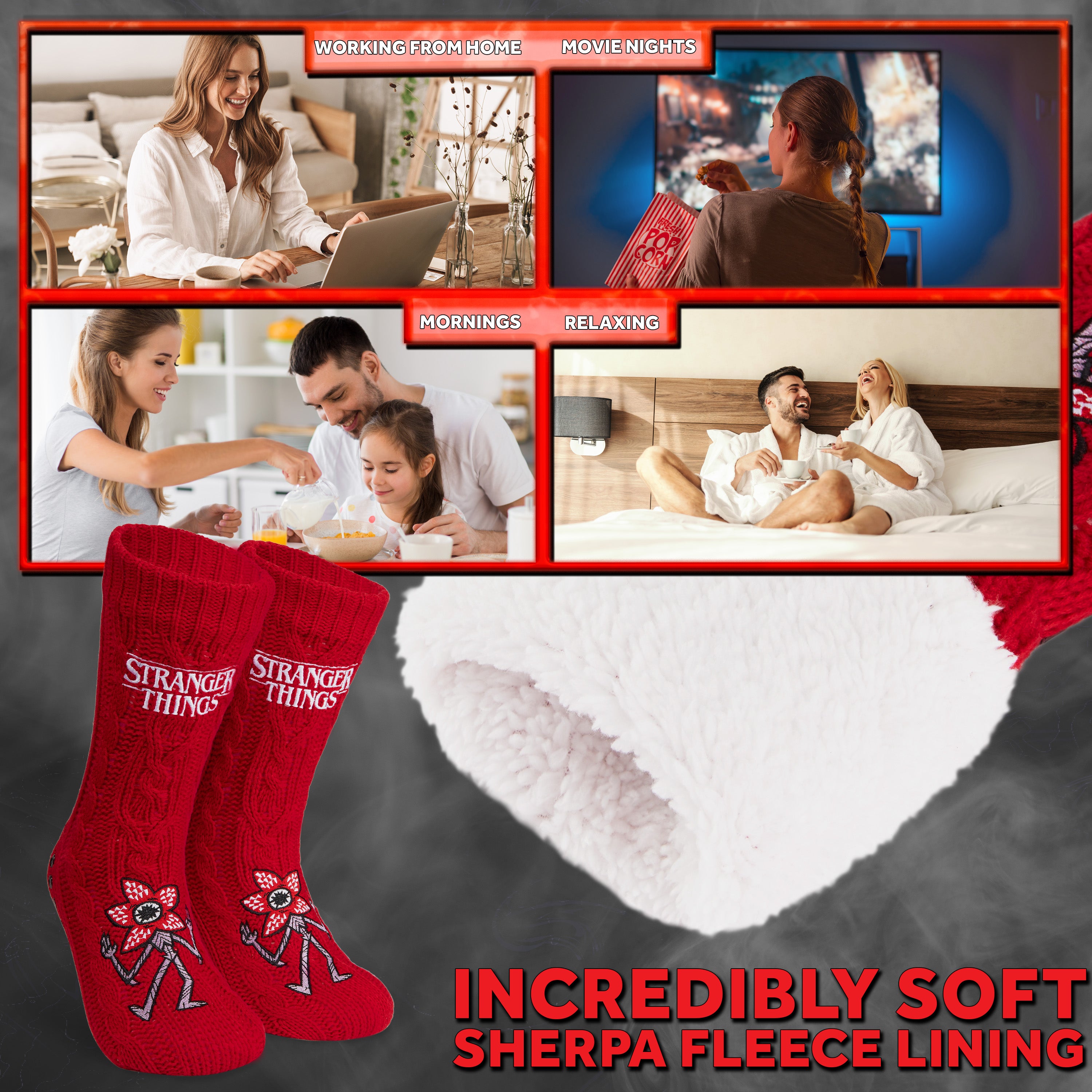 stranger-things-chaussettes-femme-pilou-rouges-antid-rapantes image 6