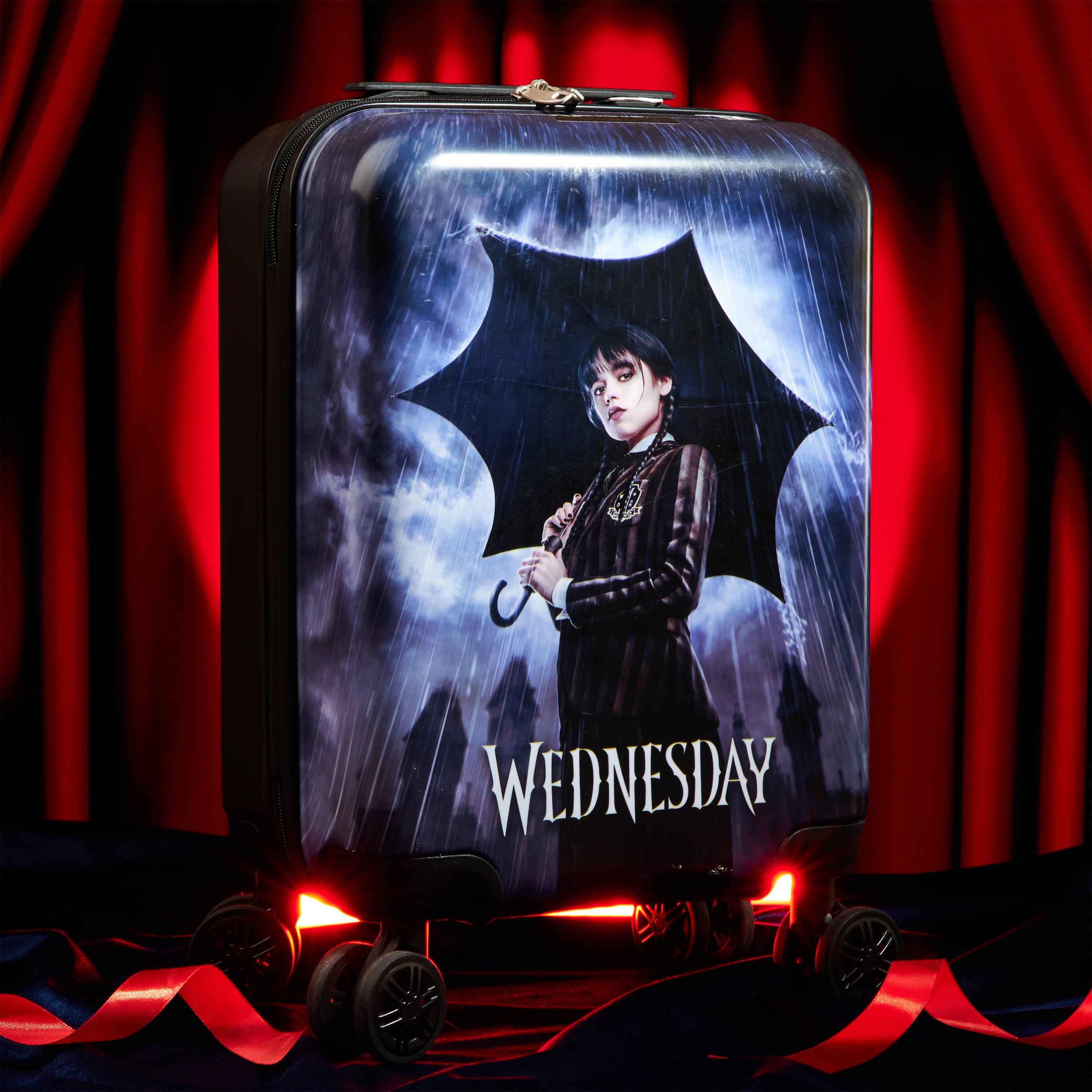 wednesday-valise-enfant-roulettes-cabine-49-cm-noire image 2