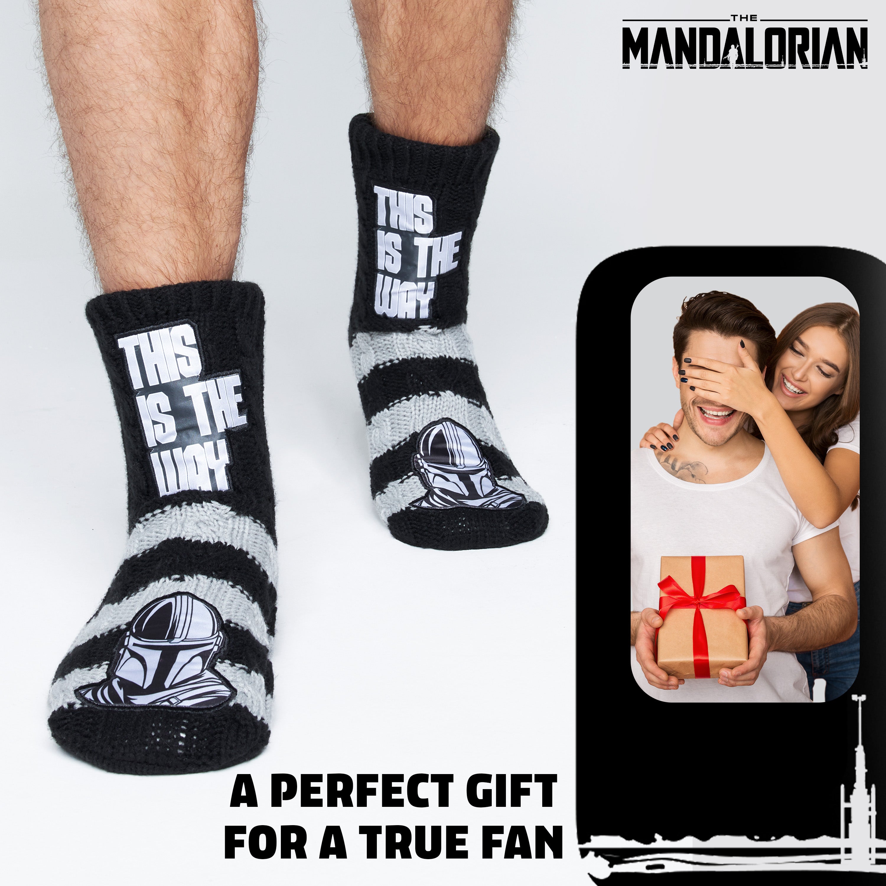 disney-mandalorian-baby-yoda-chaussons-chaussettes-homme image 3