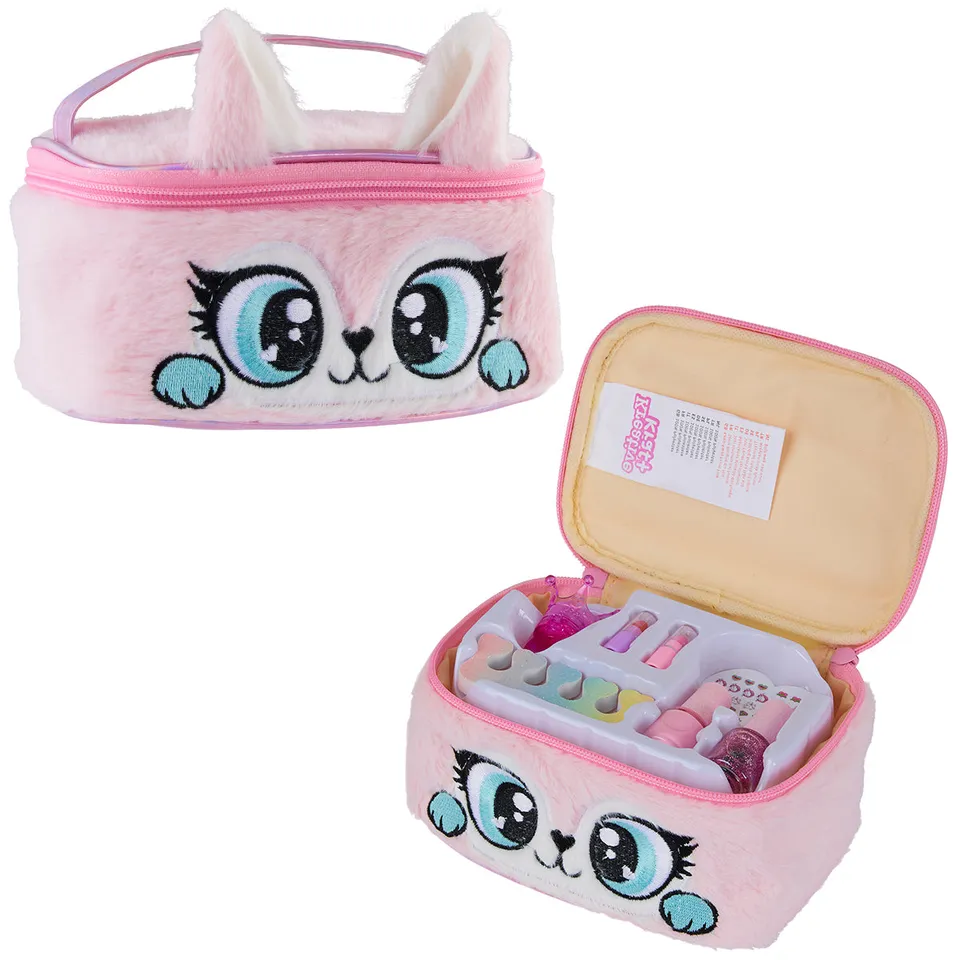 get-trend-kit-maquillage-enfant-trousse-peluche-rose-5-ans image 1