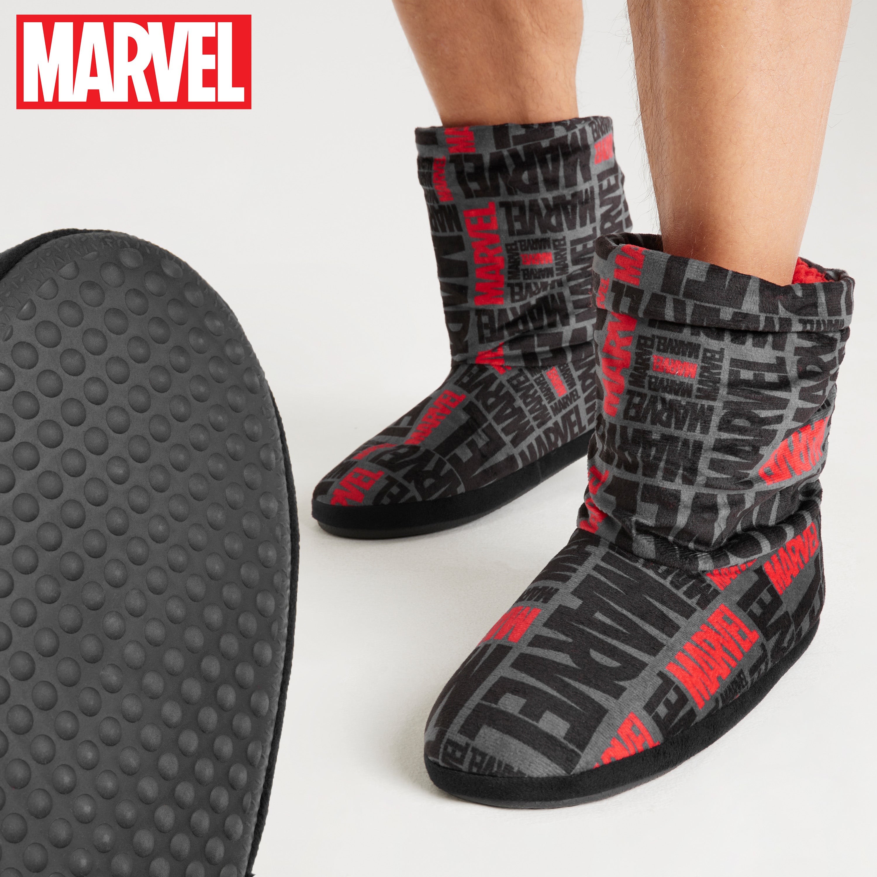 marvel-chaussons-homme-pantoufles-bottines-peluche image 3