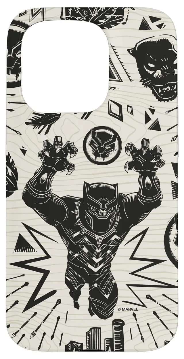 marvel-black-panther-coque-iphone-15-pro-wakanda-forever-rigide image 1